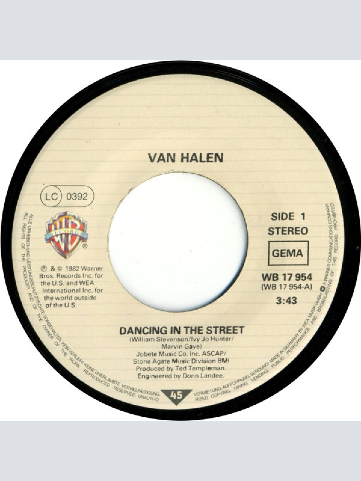 Vinyl / Van Halen - Dancing In The Street