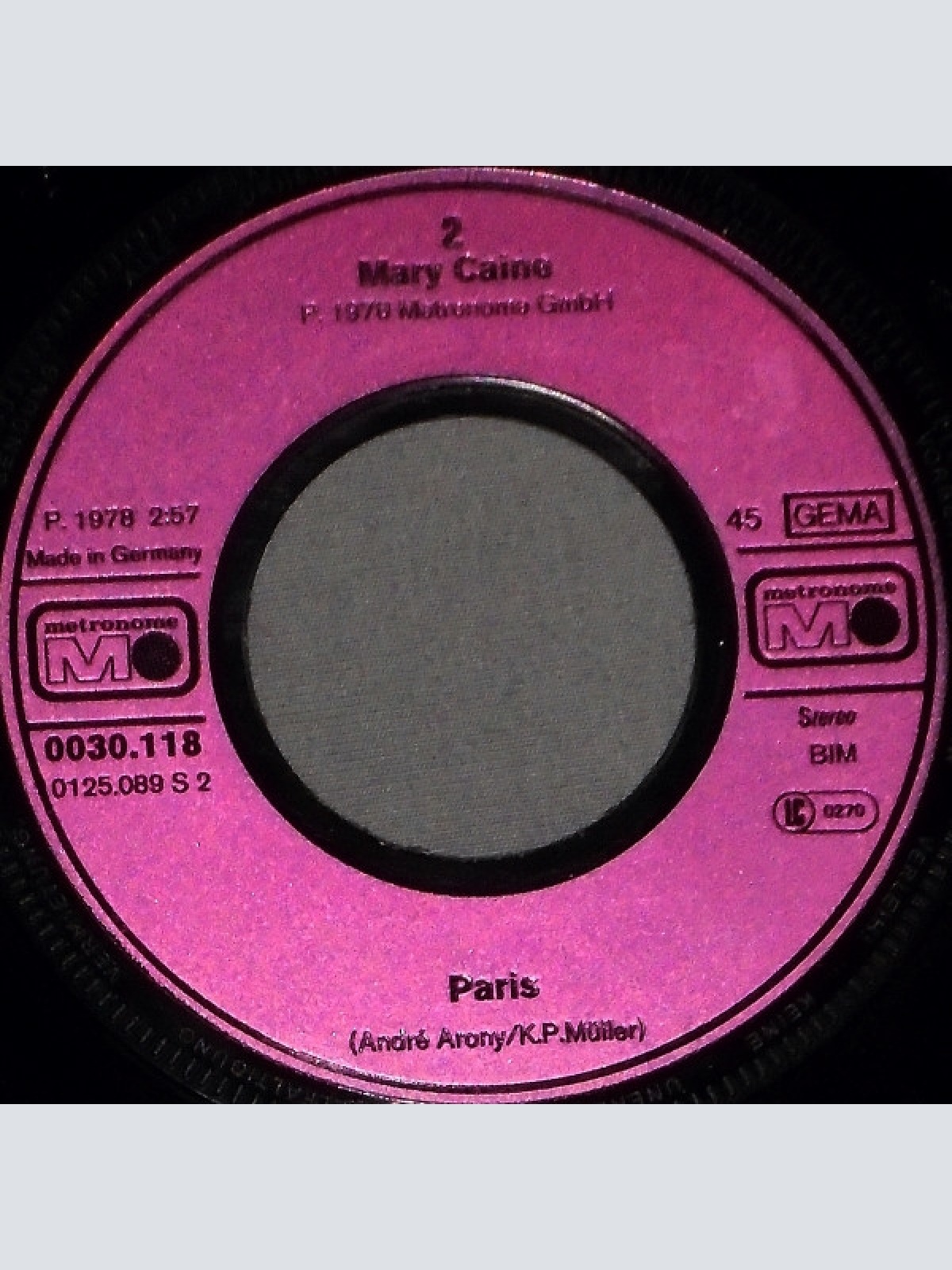 Vinyl / Mary Caine - Baby, Let Me Be Your Lover