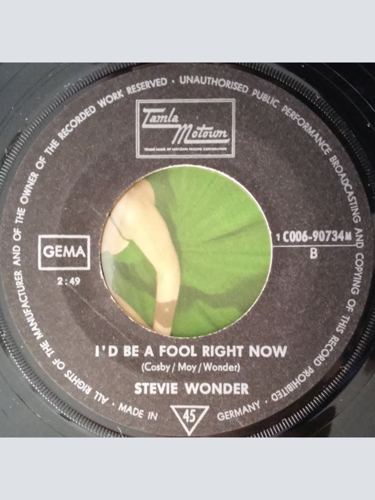 Vinyl / Stevie Wonder - Yester-Me, Yester-You, Yesterday / I'd Be A Fool Right Now