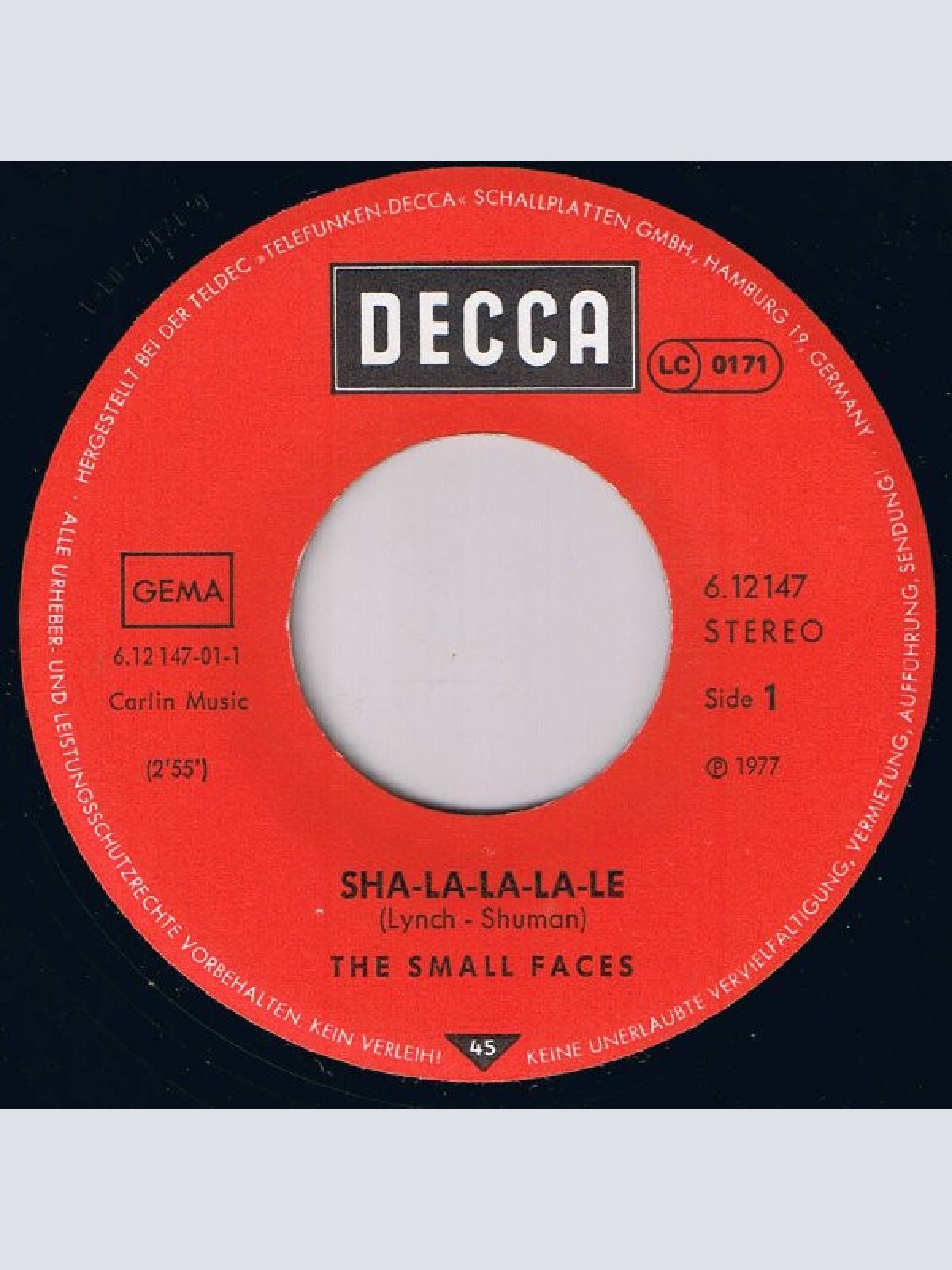 Vinyl / The Small Faces* - Sha-La-La-La-Le / All Or Nothing