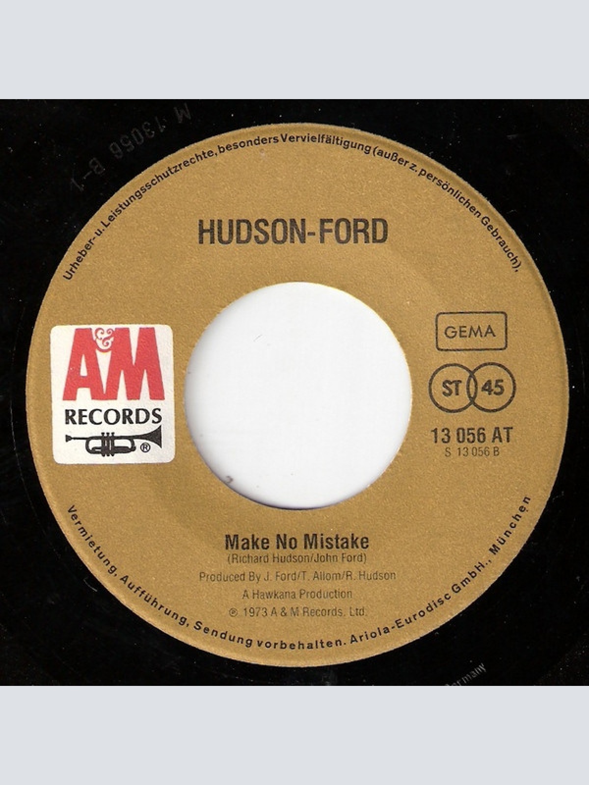 Vinyl / Hudson-Ford - Take It Back / Make No Mistake