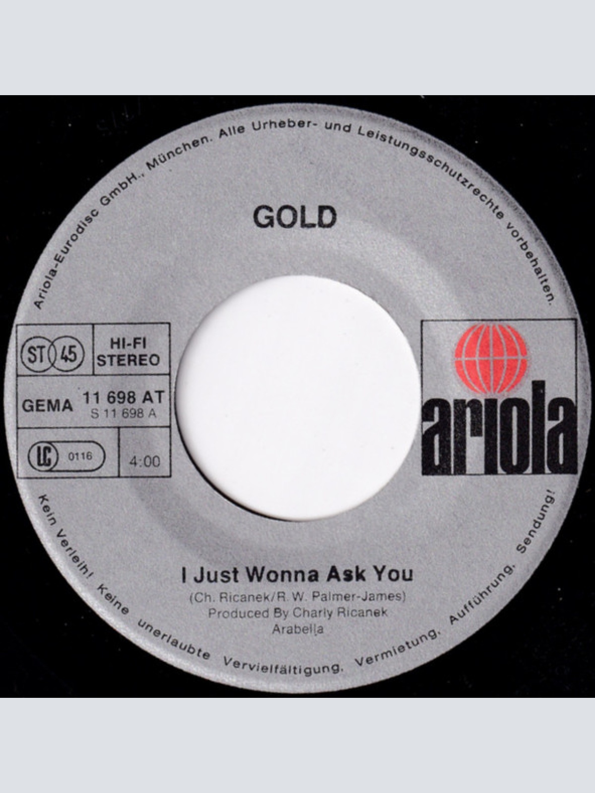 Vinyl / Gold (15) - I Just Wonna Ask You