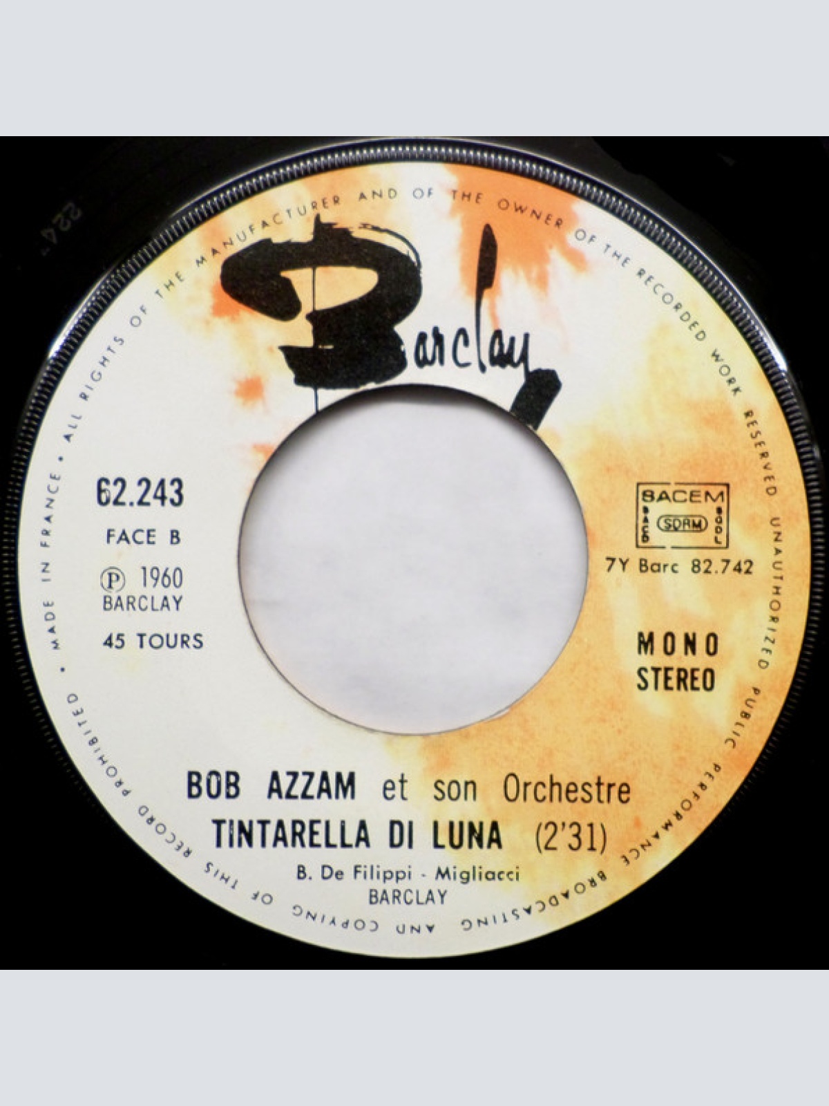 Vinyl / Bob Azzam Et Son Orchestre - Mustapha