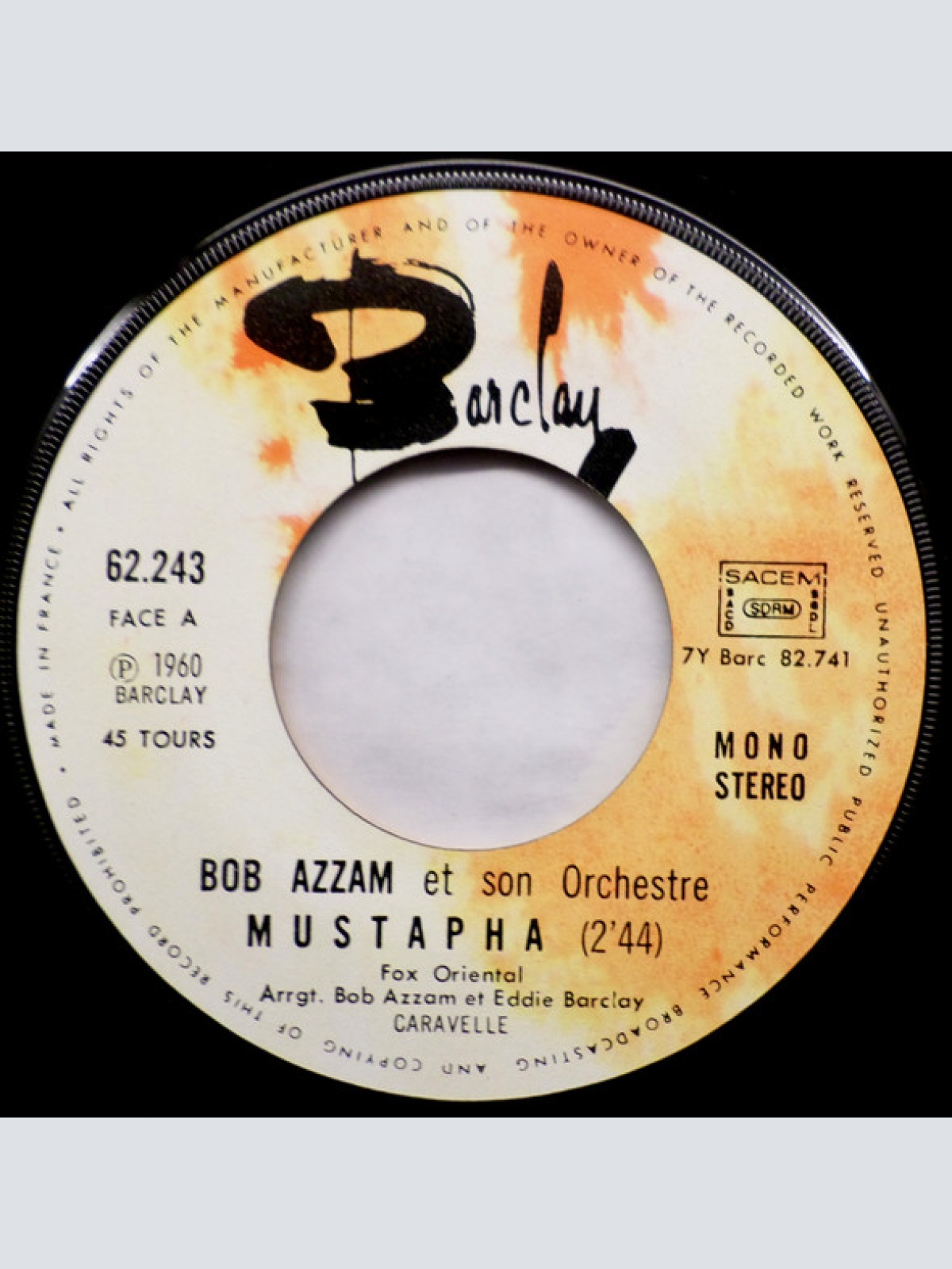 Vinyl / Bob Azzam Et Son Orchestre - Mustapha