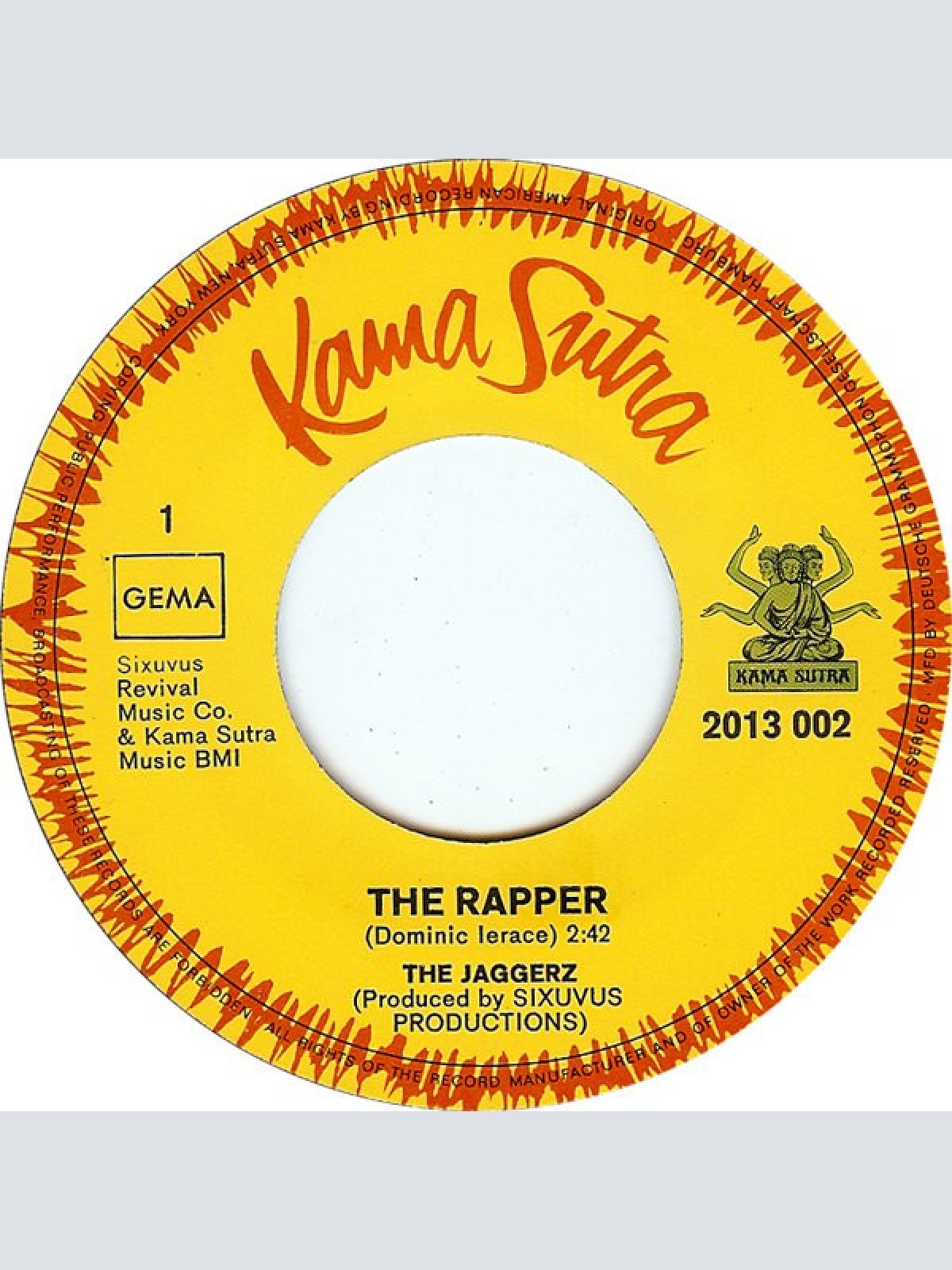 Vinyl / The Jaggerz - The Rapper