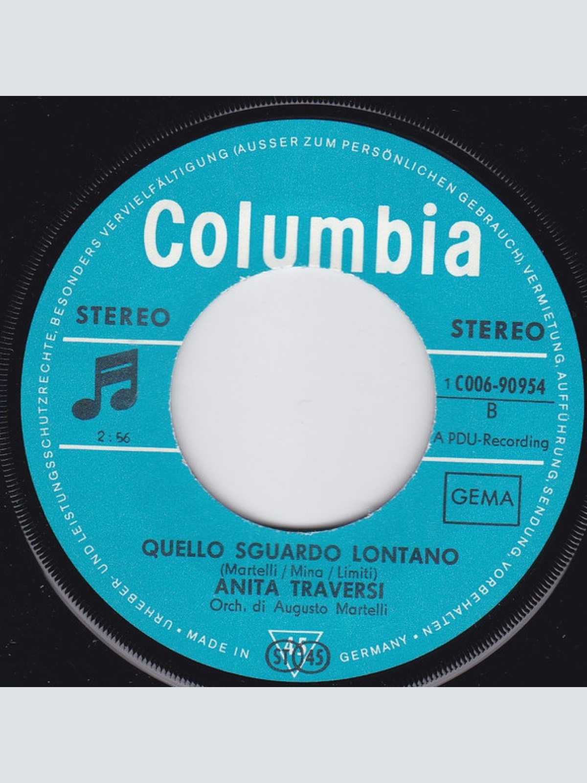 Vinyl / Anita Traversi - Mago Della Pioggia / Quello Sguardo Lontano