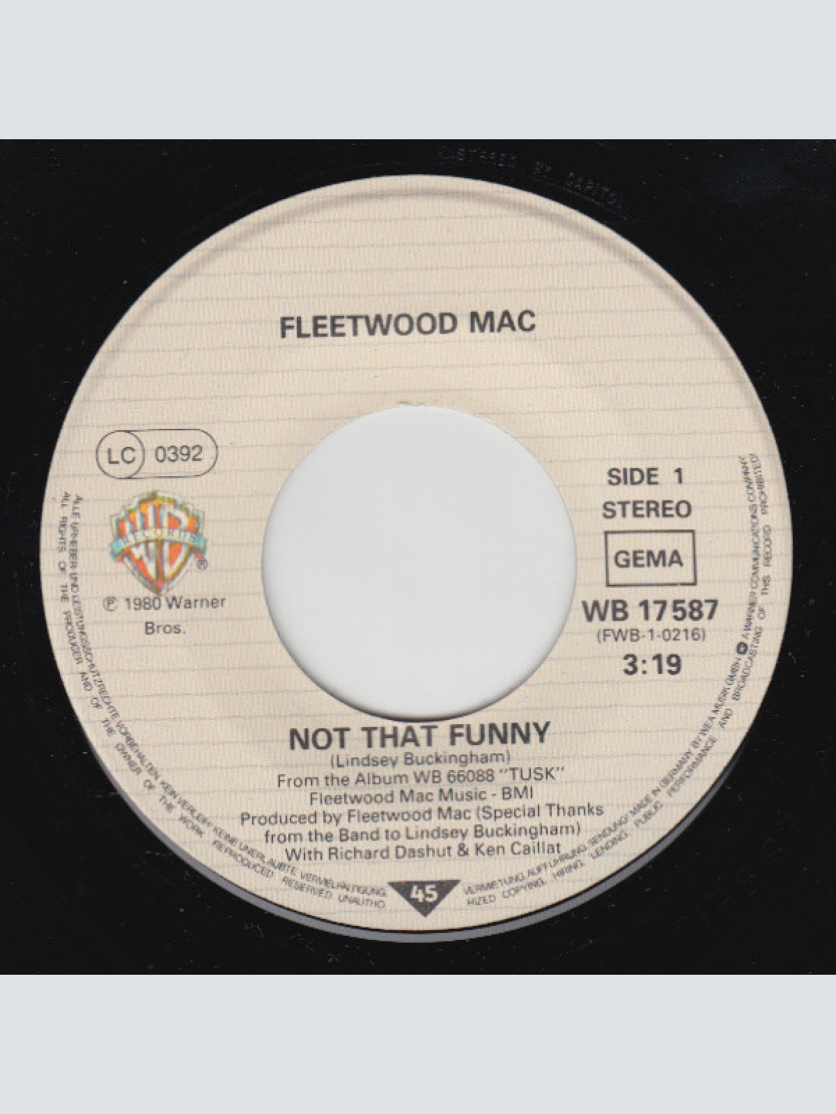 Vinyl / Fleetwood Mac - Not That Funny / Think About Me