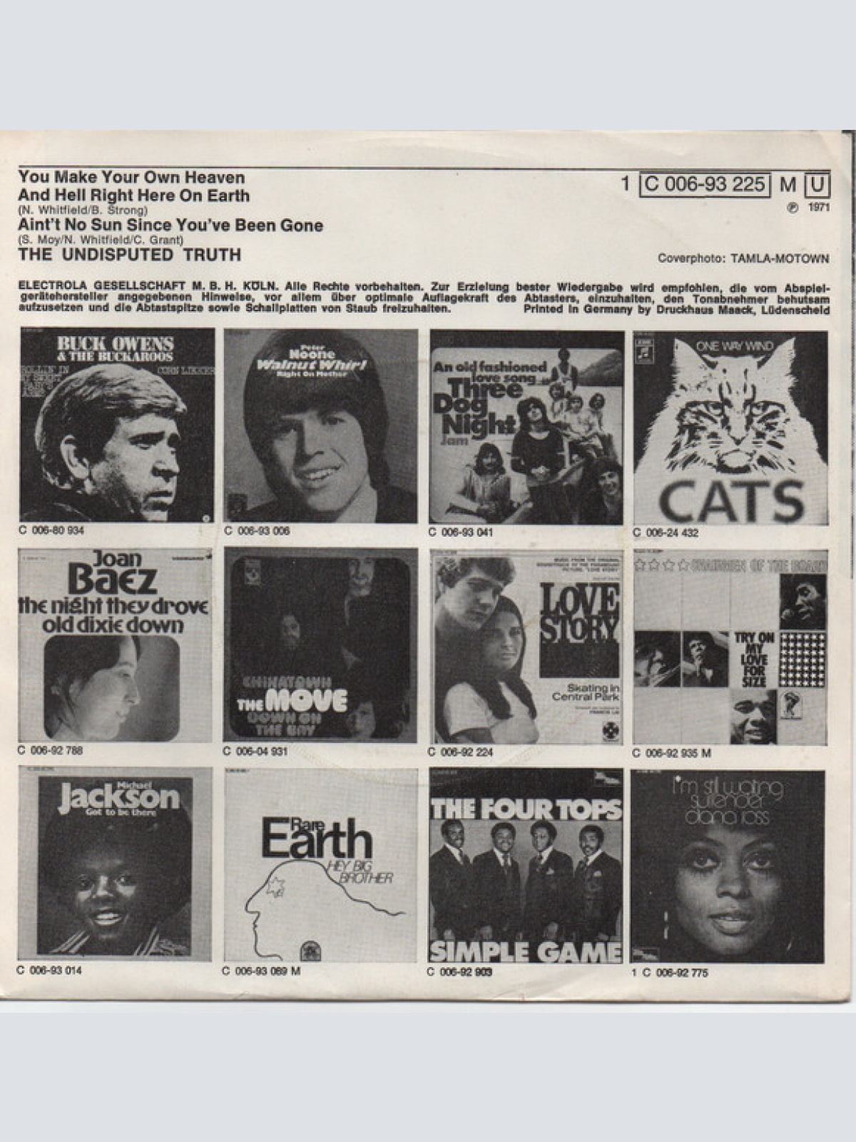 Vinyl / The Undisputed Truth - You Make Your Own Heaven And Hell Right Here On Earth