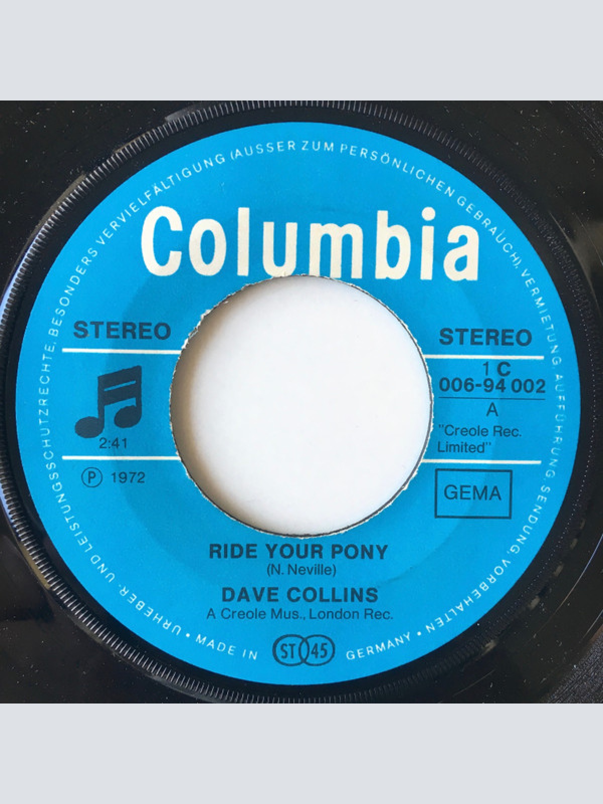 Vinyl / Dave Collins (3) - Ride Your Pony