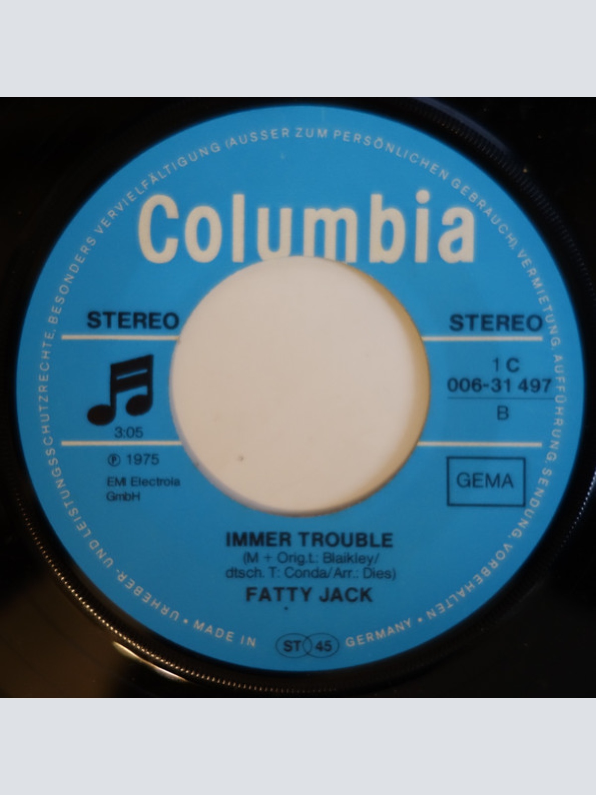 Vinyl / Fatty Jack - Anna, Mach Kein' Scheiss