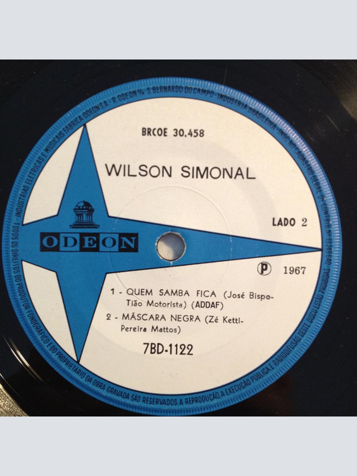 Vinyl / Wilson Simonal - A Banda / Disparada / Quem Samba Fica / Máscara Negra