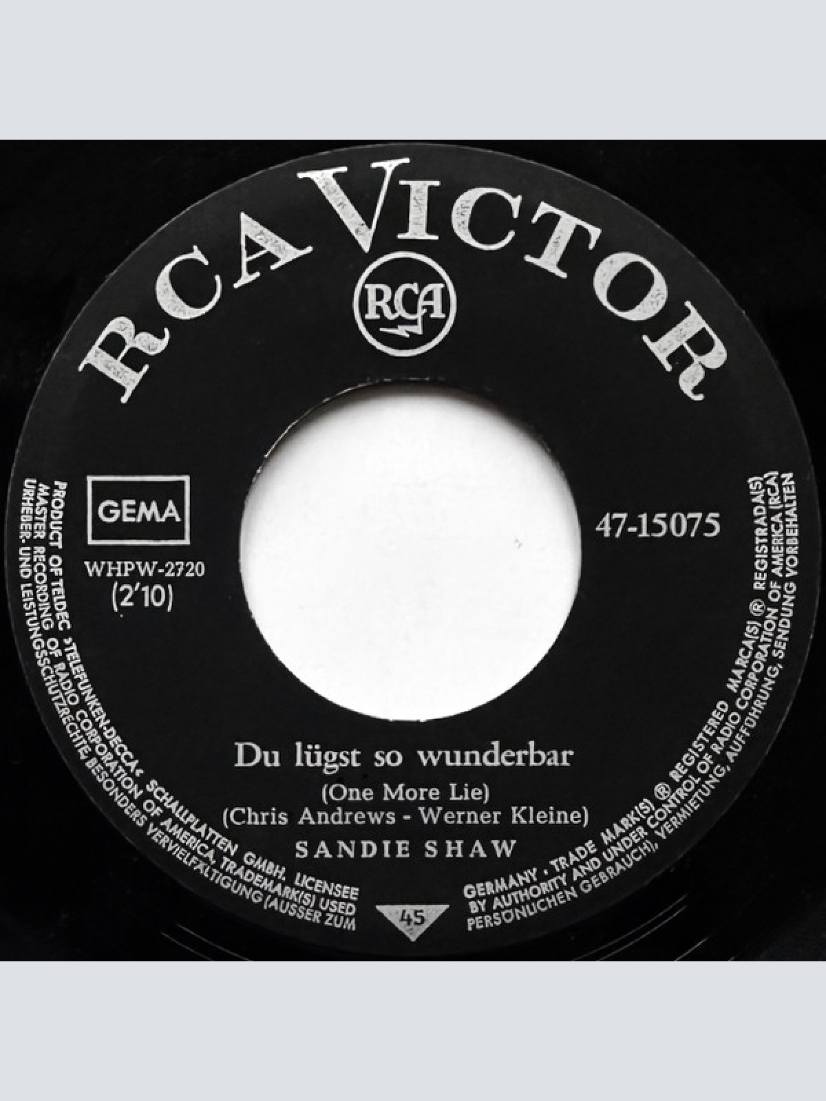 Vinyl / Sandie Shaw - An Jenem Tag / Du Lügst So Wunderbar