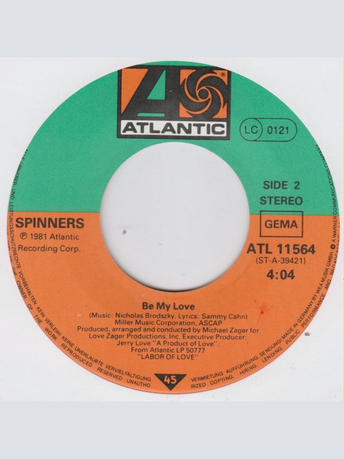 Vinyl / Spinners - (Medley) Yesterday Once More / Nothing Remains The Same / Be My Love