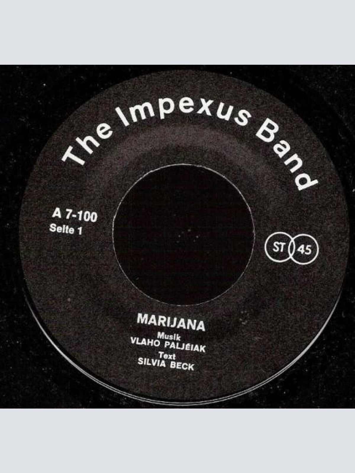 Vinyl / The Impexus Band - Marijana / Du Bist Mein Traum