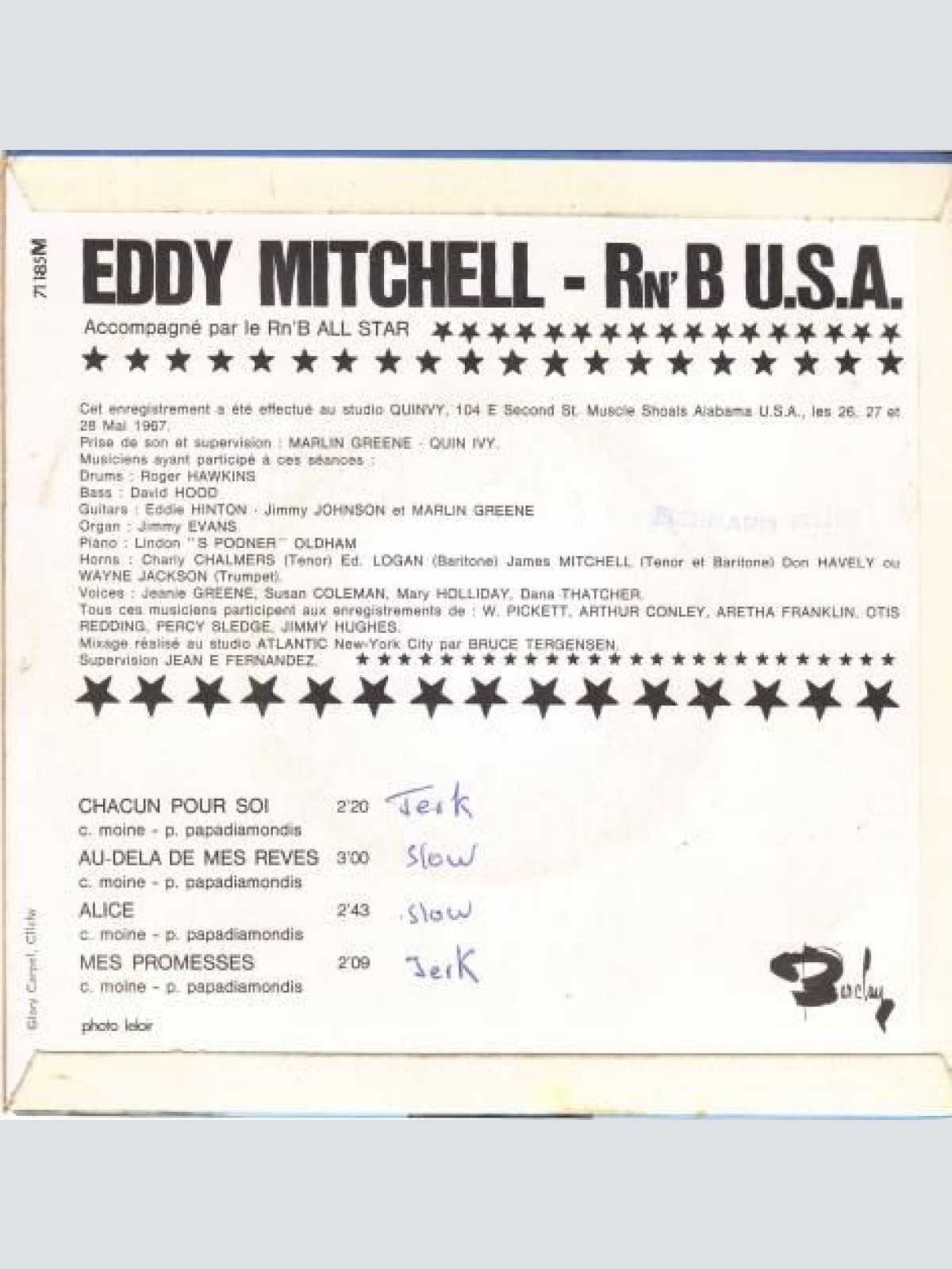 Vinyl / Eddy Mitchell - Chacun Pour Soi