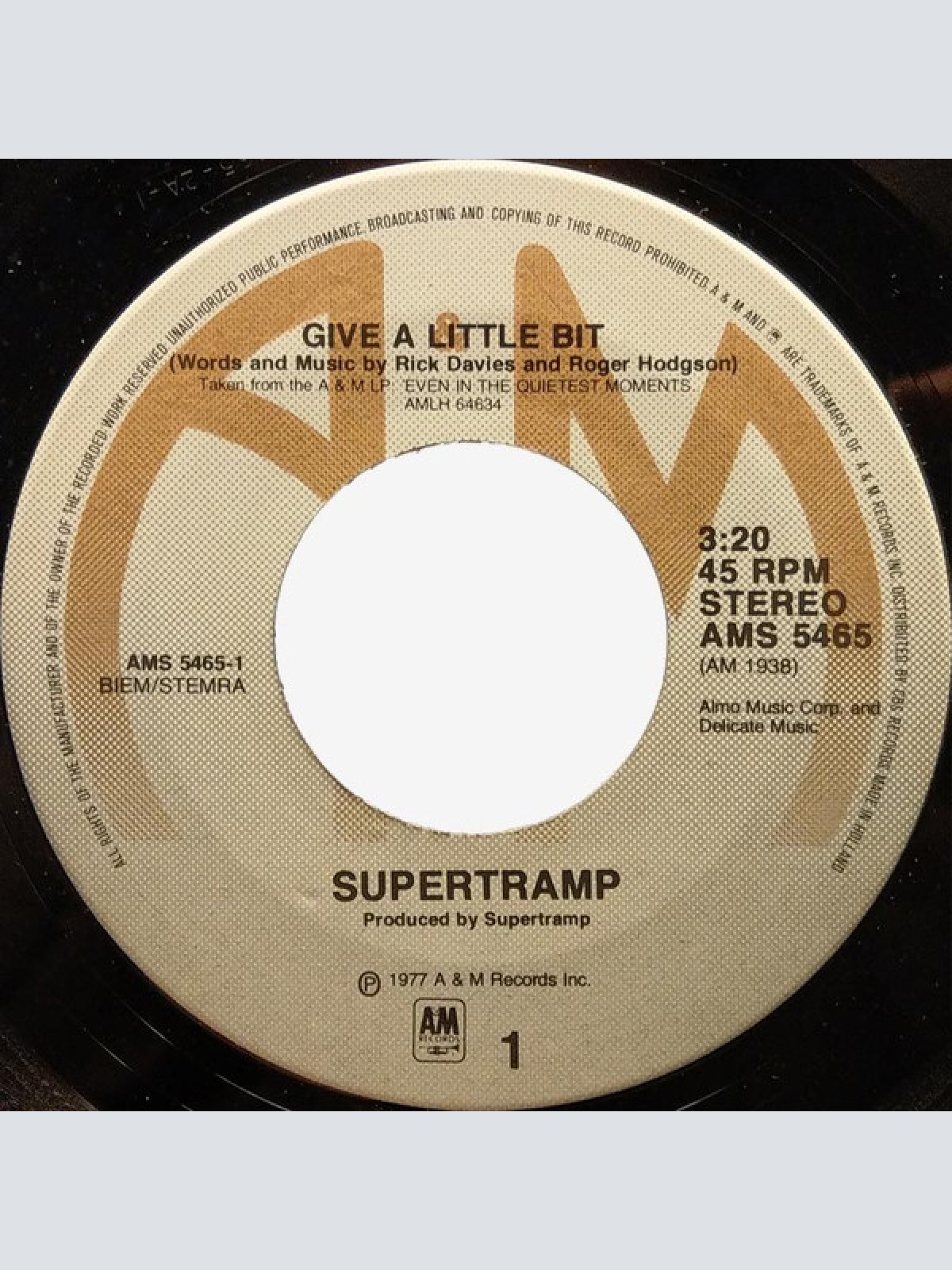 Vinyl / Supertramp - Give A Little Bit