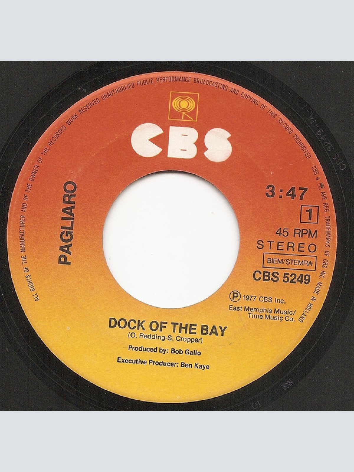 Vinyl / Pagliaro* - Dock Of The Bay