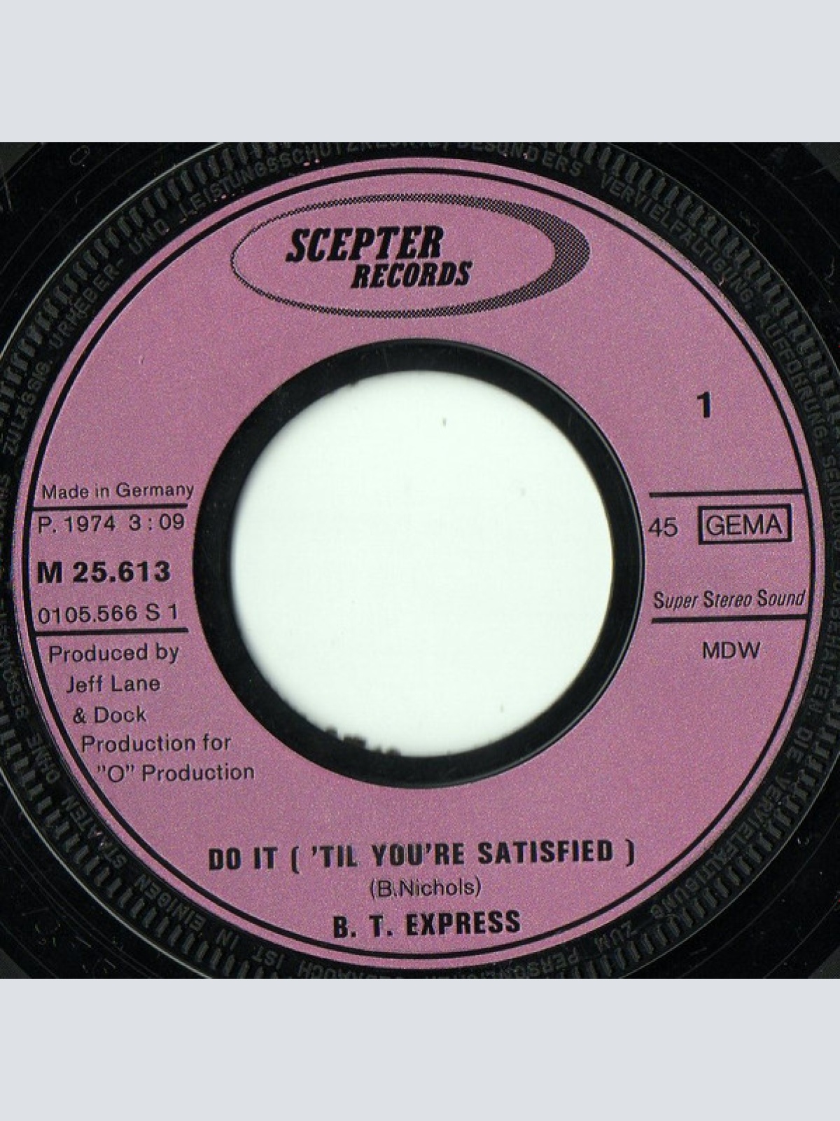 Vinyl / B.T. Express - Do It ('Til You're Satisfied)