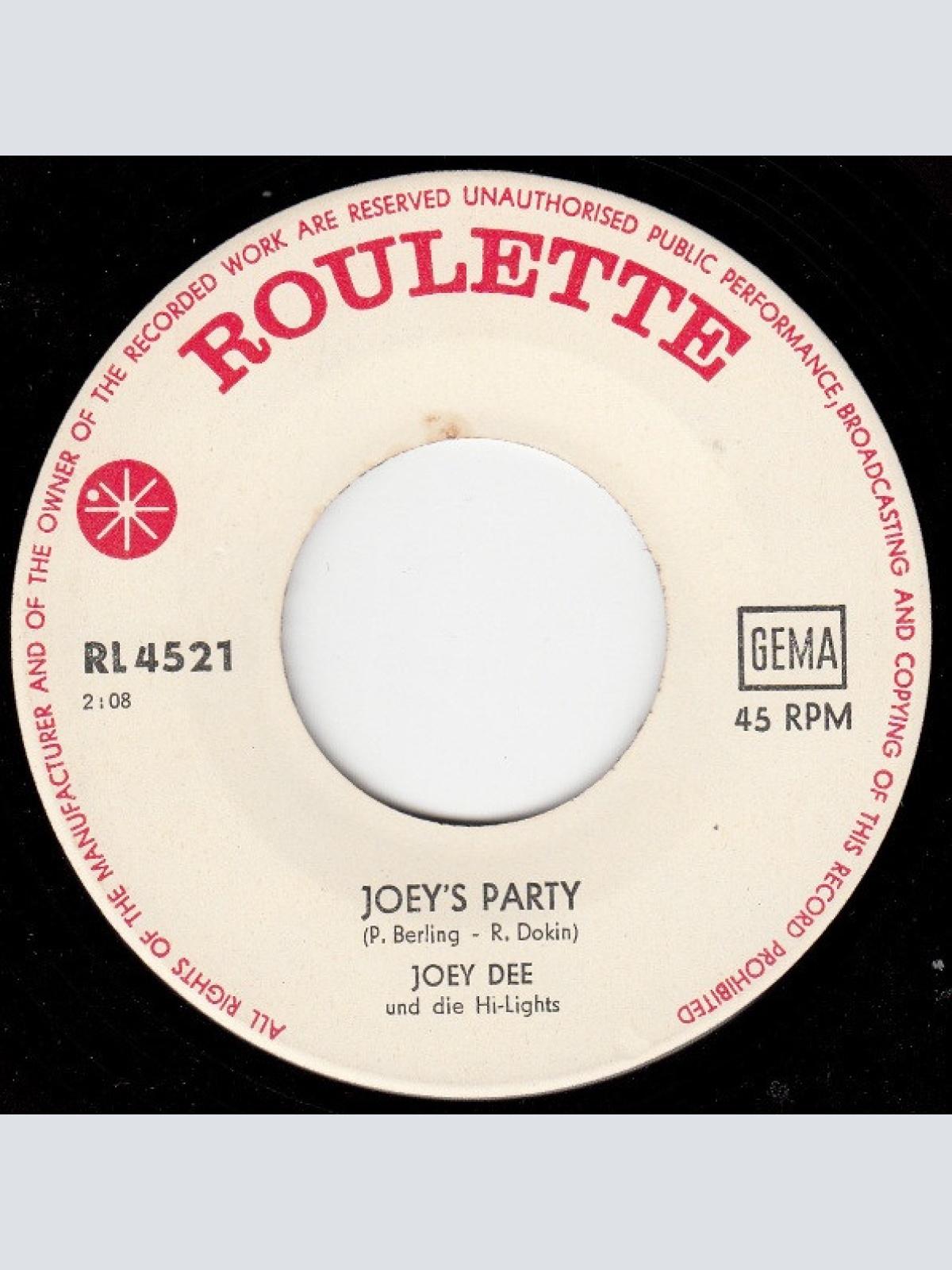 Vinyl / Joey Dee - Bitte Bitte Baby