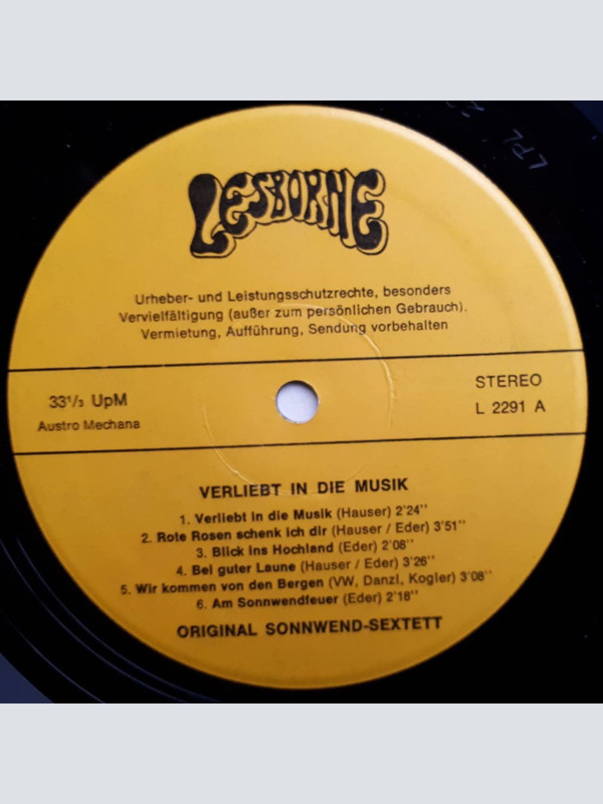 Vinyl / Original Sonnwend-Sextett - Verliebt In Die Musik