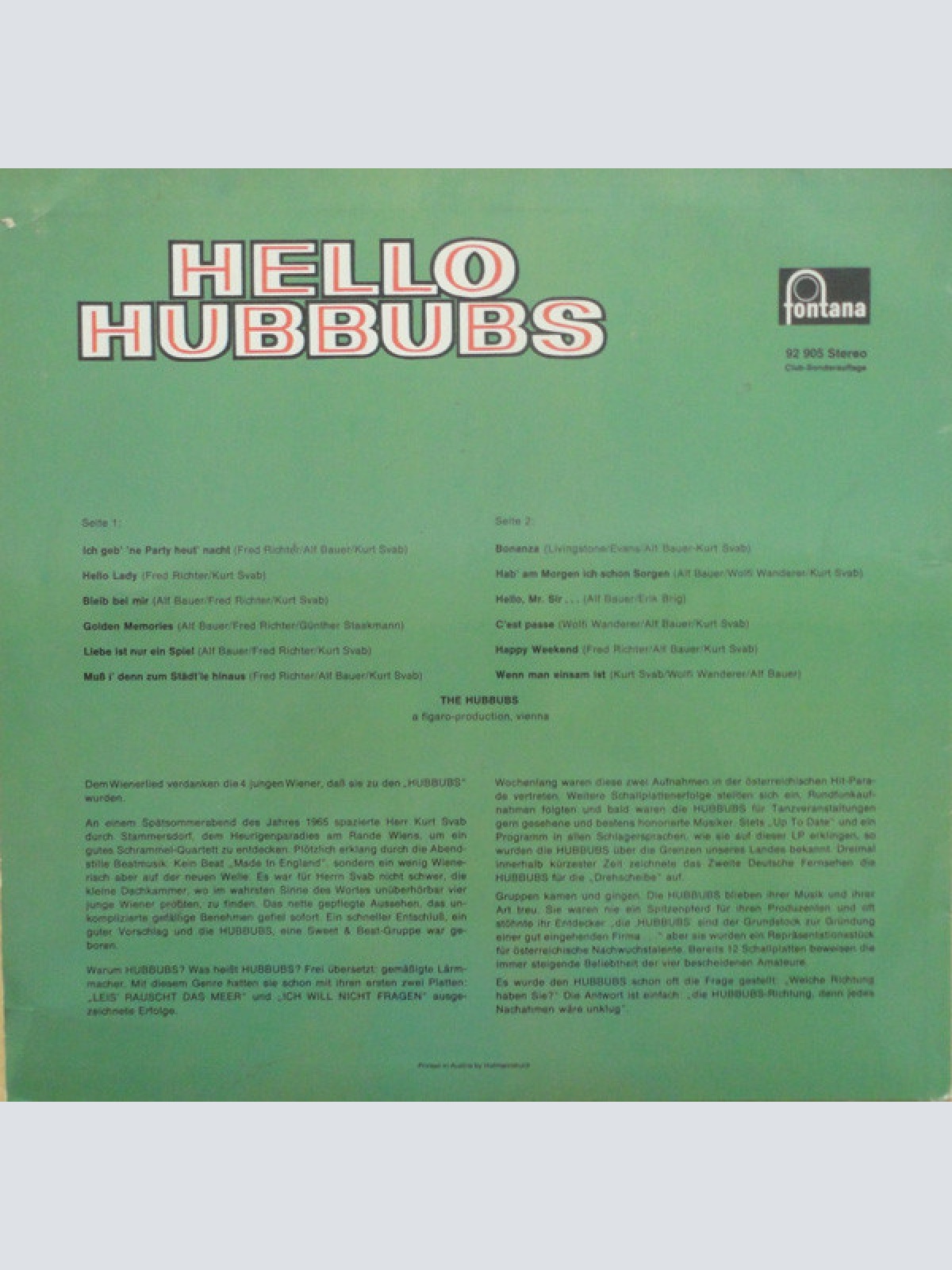 Vinyl / Hubbubs* - Hello Hubbubs