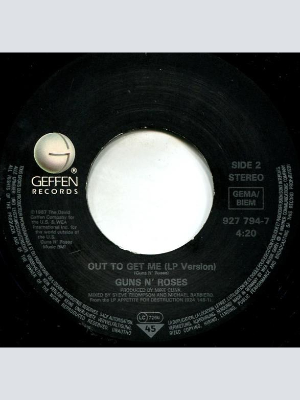 Vinyl / Guns N' Roses - Sweet Child O' Mine (Remix)