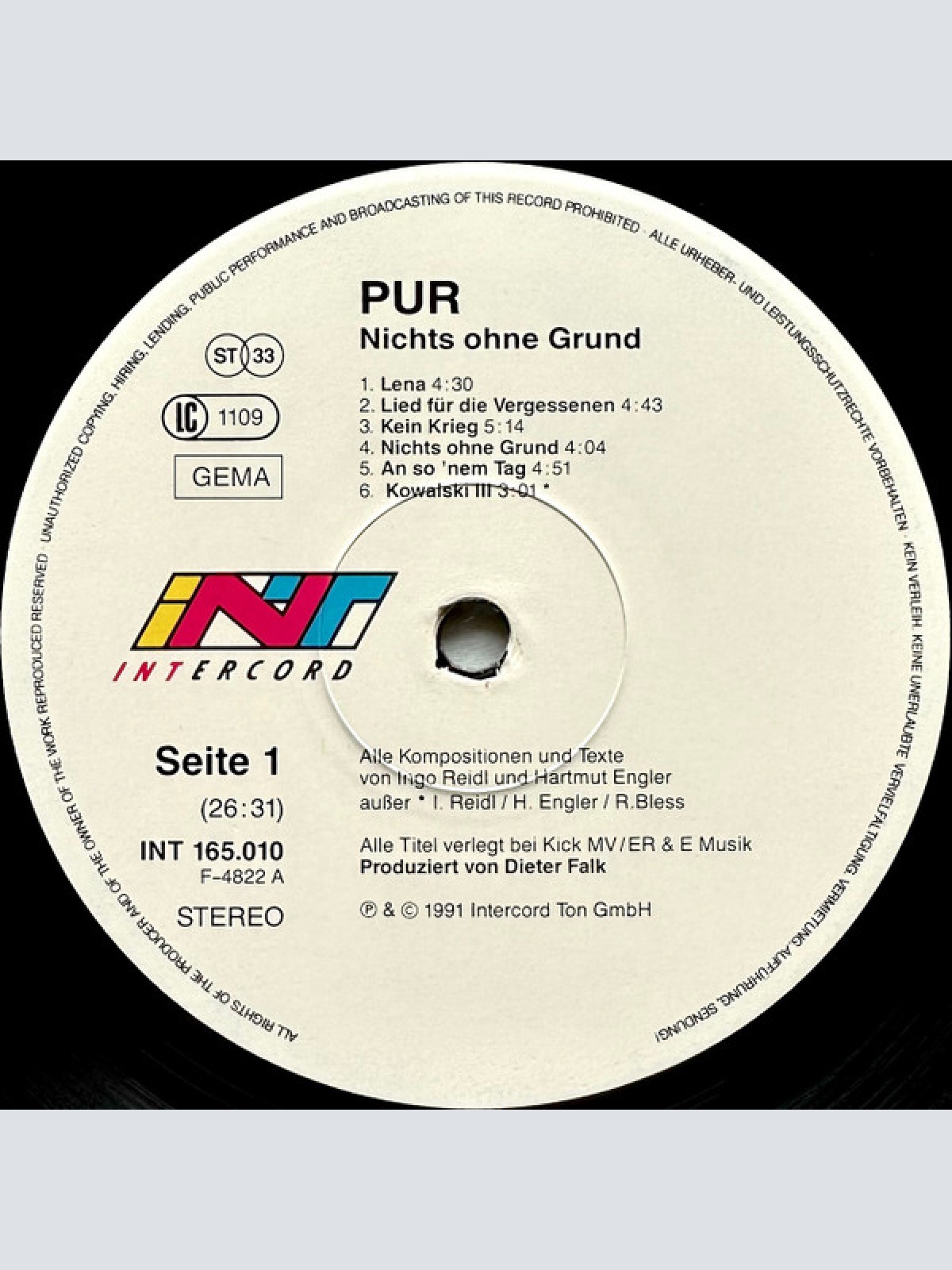 Vinyl / Pur - Nichts Ohne Grund