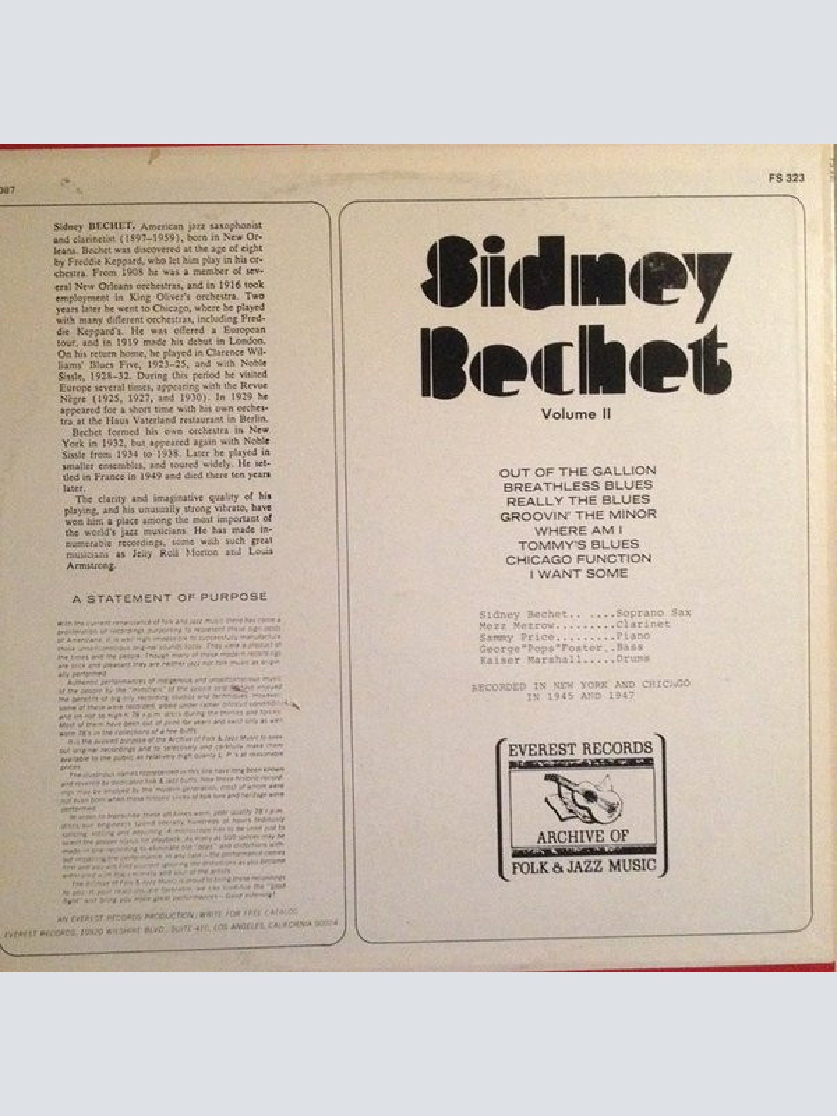 Vinyl / Sidney Bechet - Volume II