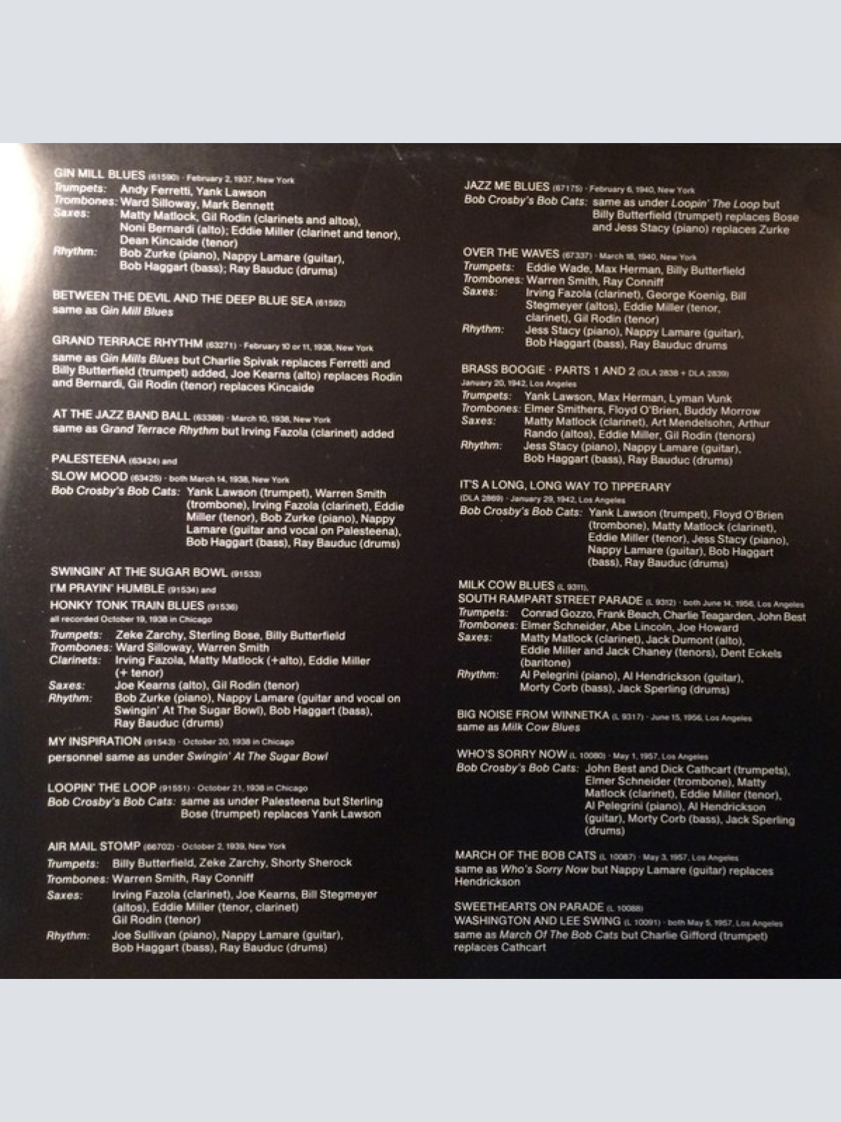 Vinyl / Bob Crosby Featuring  The Bob Cats* - The Best Of Bob Crosby Featuring The Bob Cats