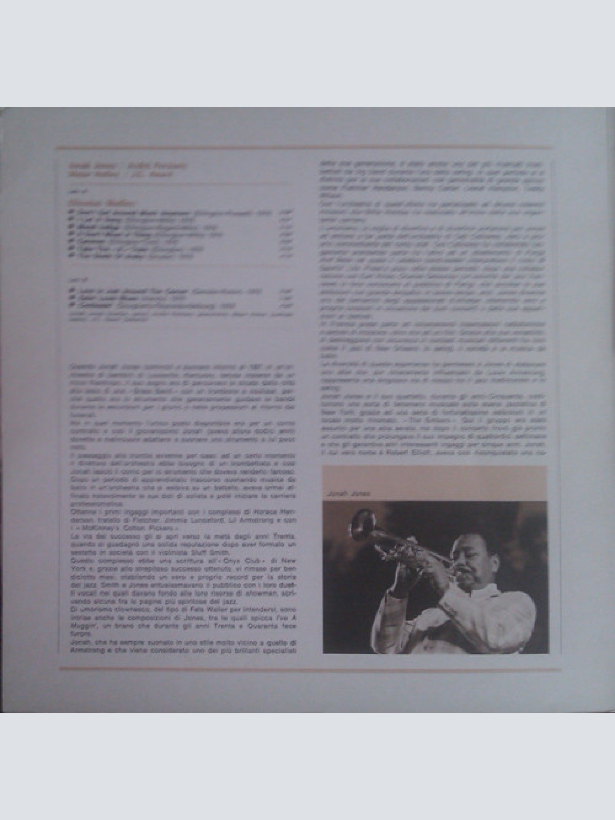 Vinyl / Jonah Jones / André Persiany / J.C. Heard / Major Holley - I Giganti Del Jazz Vol. 62