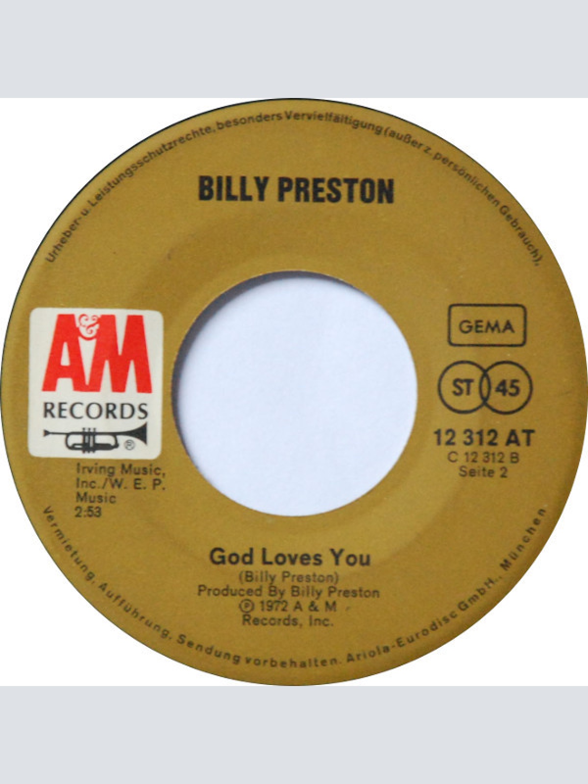 Vinyl / Billy Preston - Slaughter / God Loves You