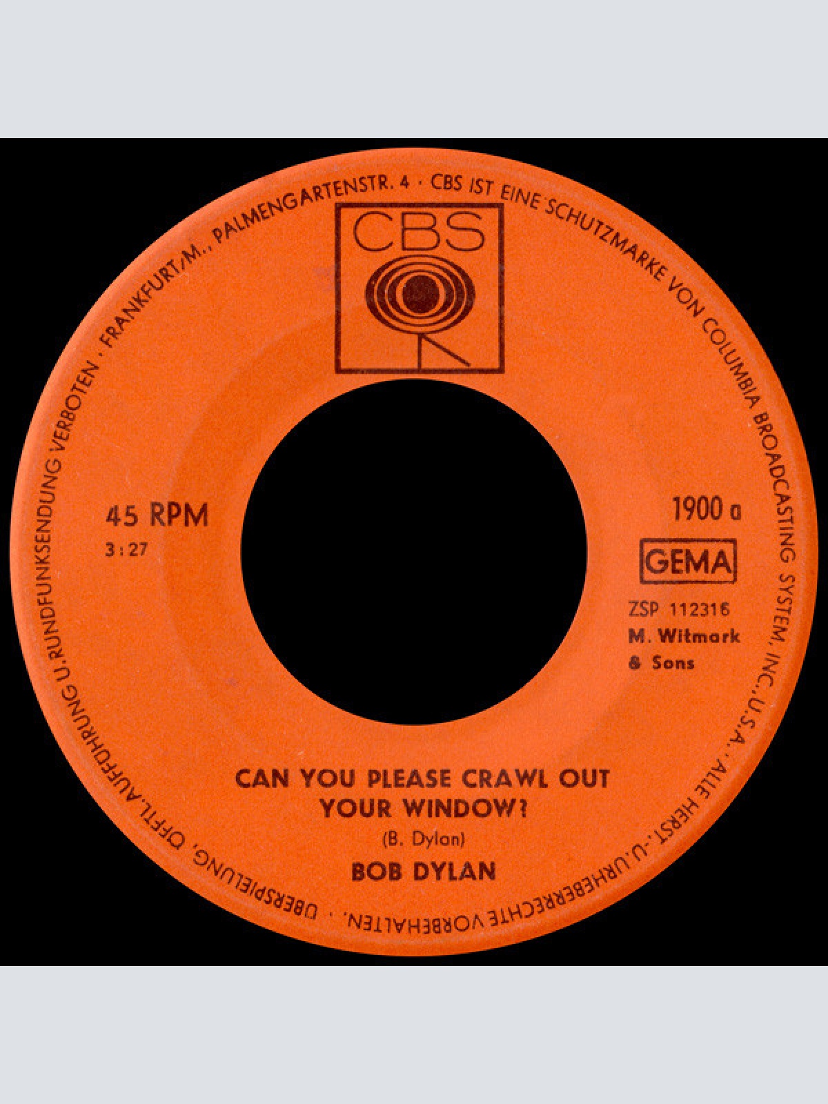 Vinyl / Bob Dylan - Can You Please Crawl Out Your Window?
