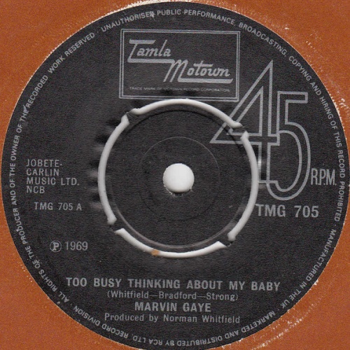 Vinyl / Marvin Gaye - Too Busy Thinking About My Baby