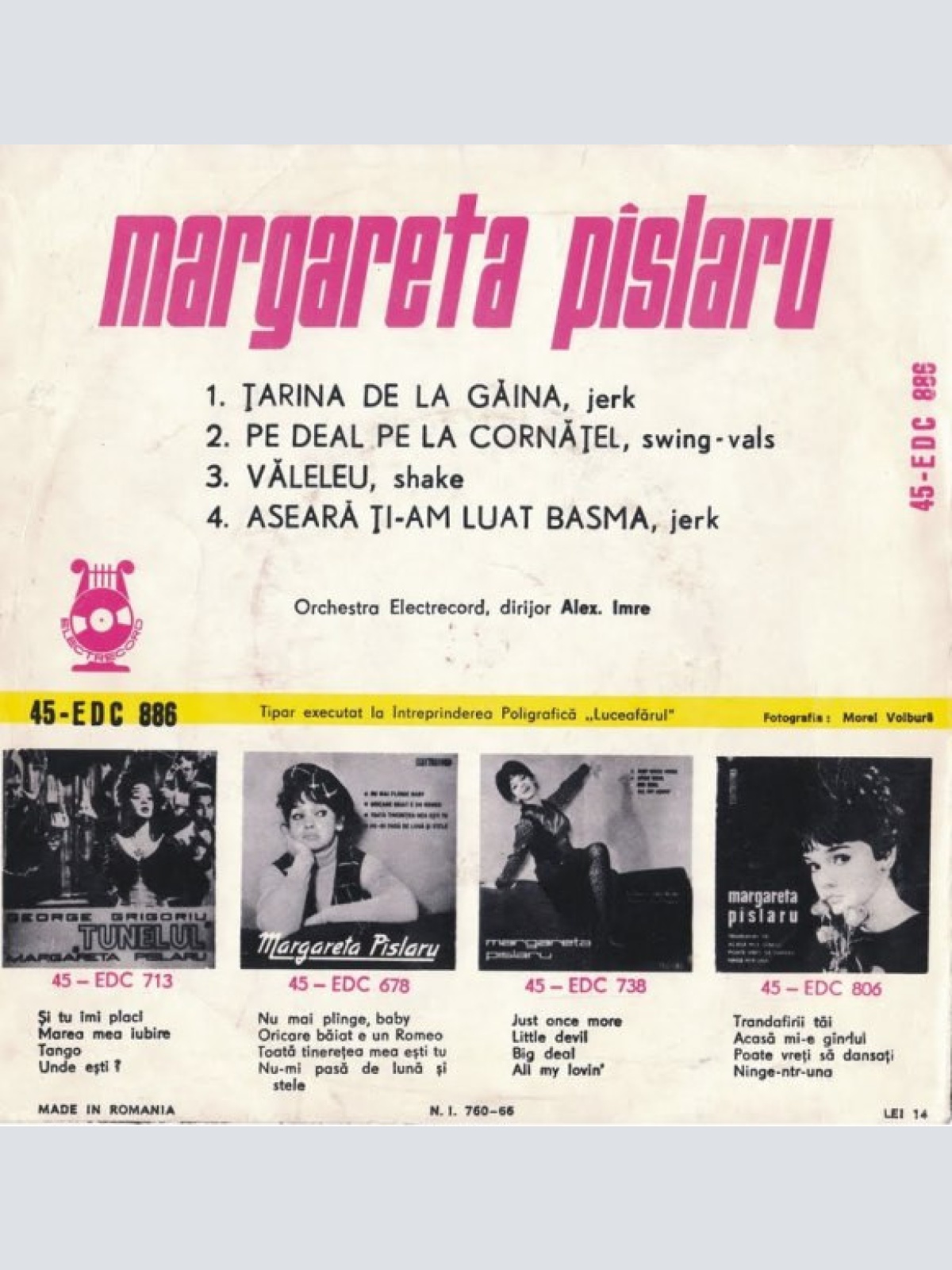 Vinyl / Margareta Pîslaru* - Văleleu