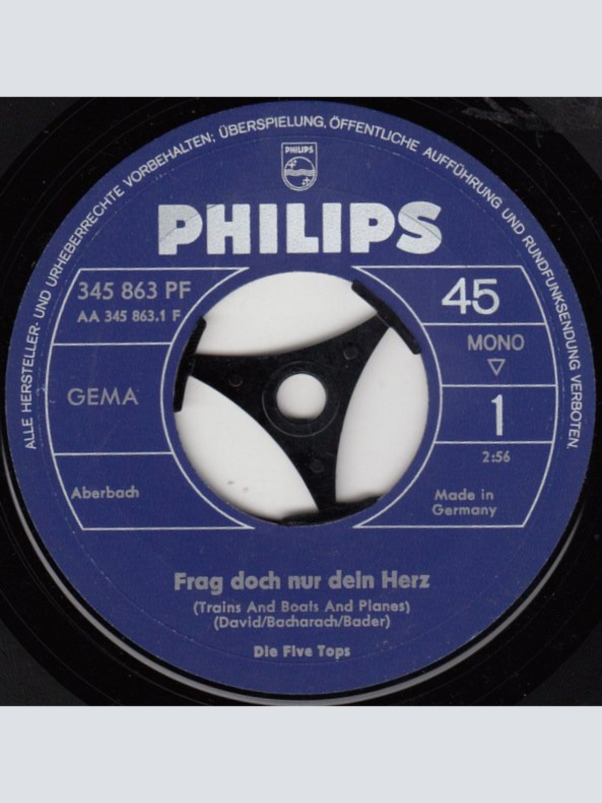 Vinyl / Die Five Tops* - Frag Doch Nur Dein Herz / Bleib Bei Mir, Geh Nicht Fort