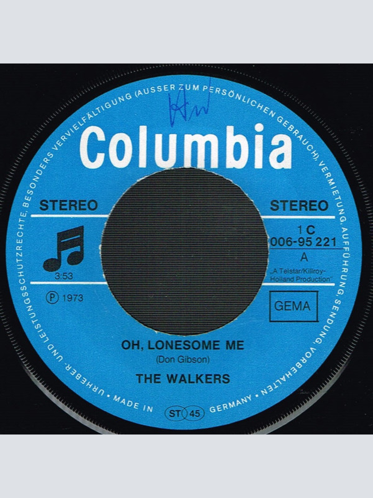 Vinyl / The Walkers (2) - Oh, Lonesome Me