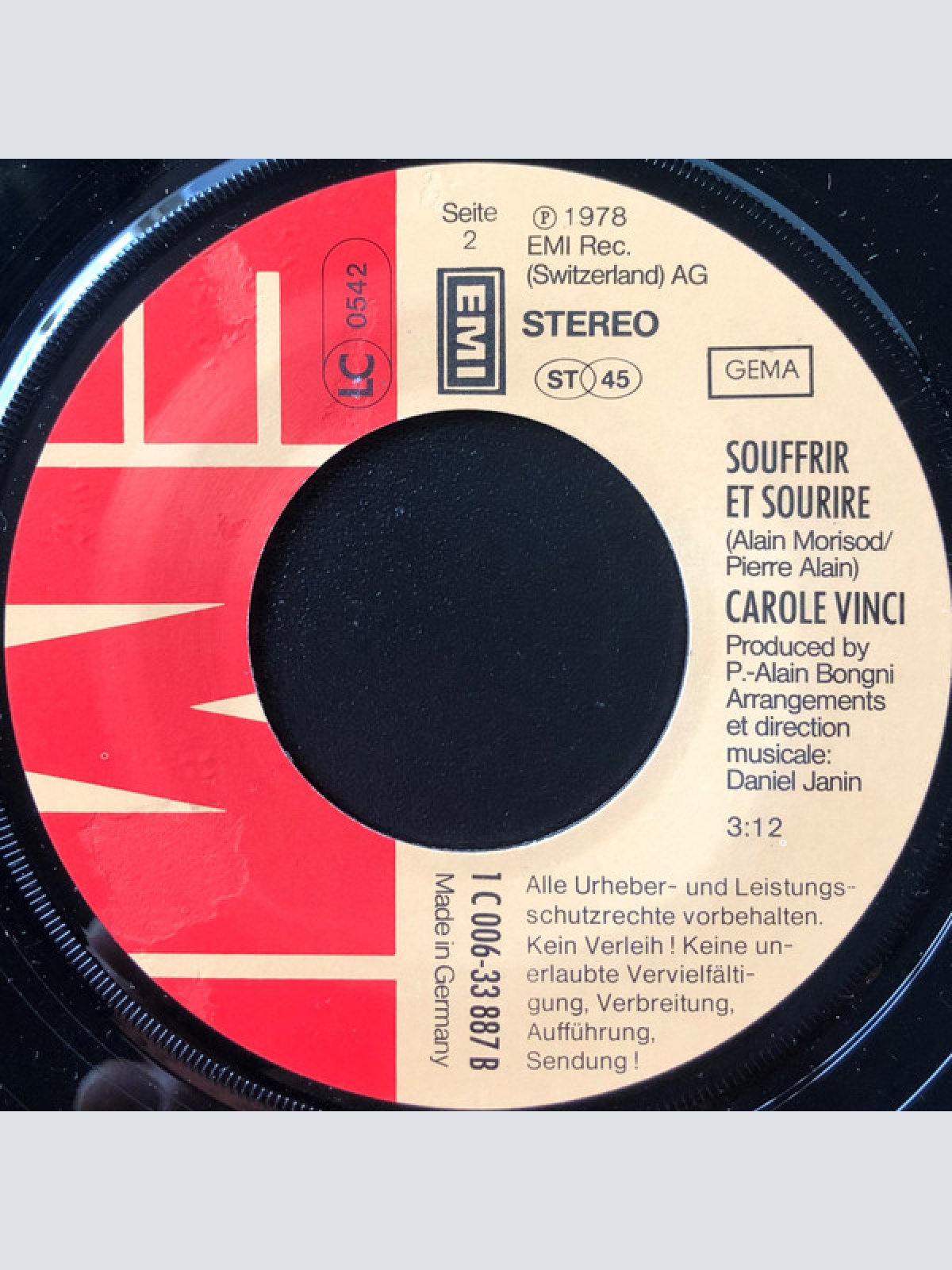 Vinyl / Carole Vinci - Vivre