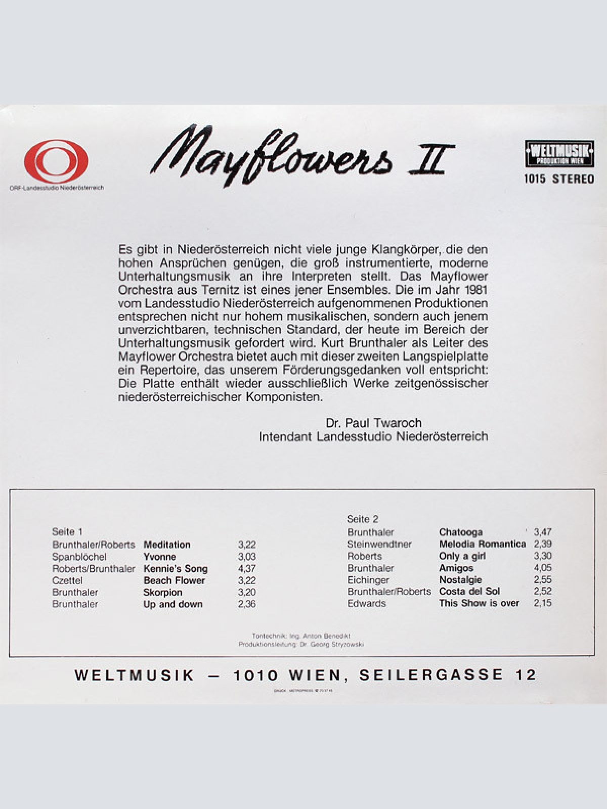 Vinyl / Mayflower Orchestra - Mayflowers II