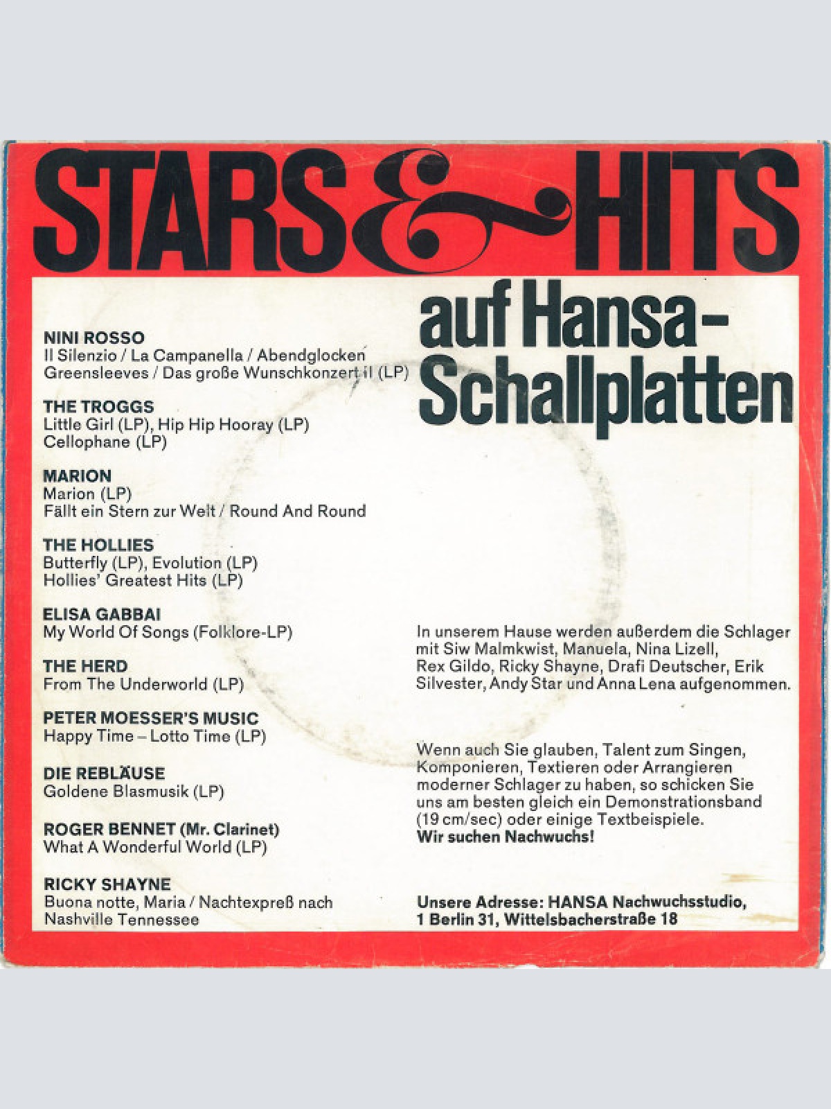 Vinyl / Crazy Elephant - Sunshine, Red Wine