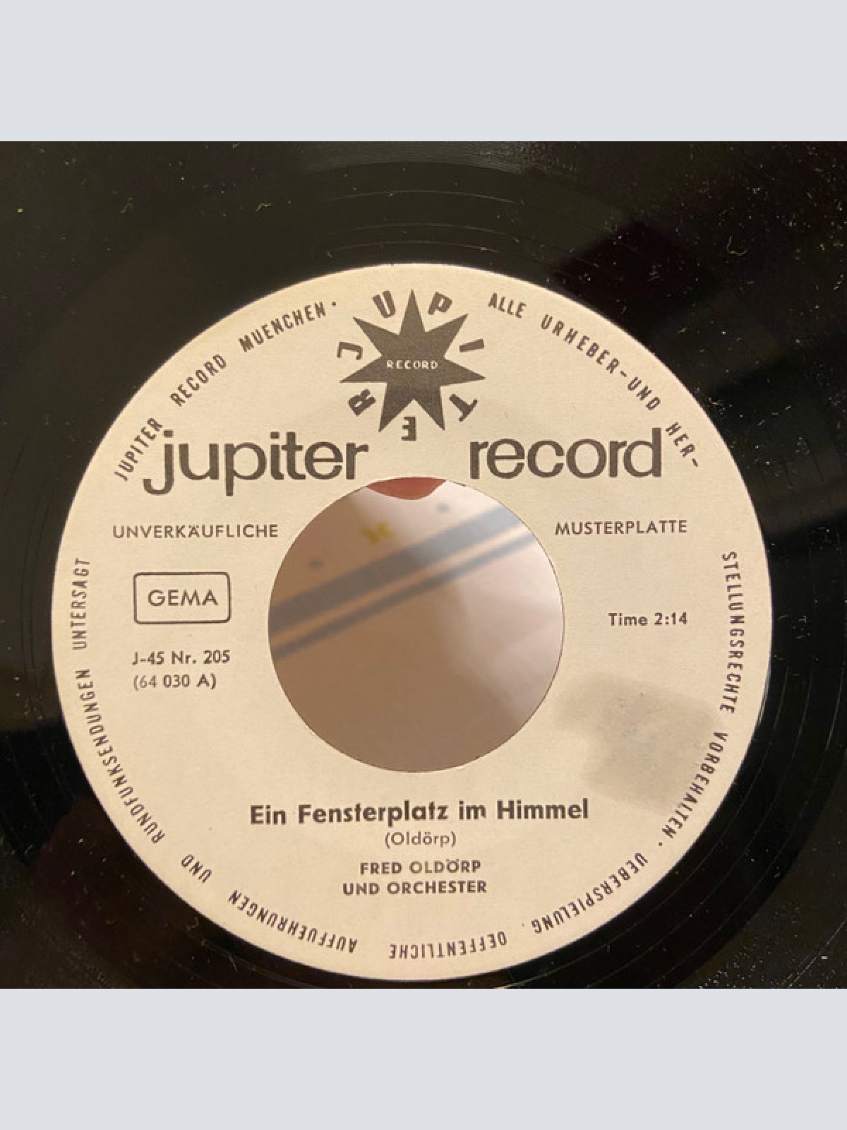 Vinyl / Fred Oldörp - Ein Fensterplatz Im Himmel / Das Kann Doch Nur Ein Berliner Sein