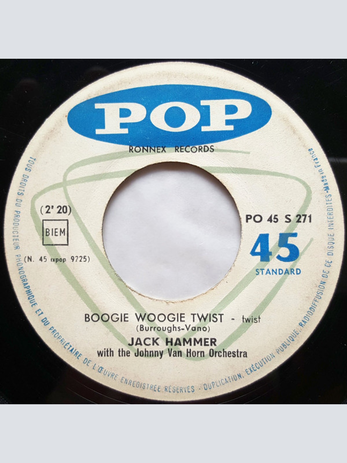 Vinyl / Jack Hammer - Twist Talk / Boogie Woogie Twist