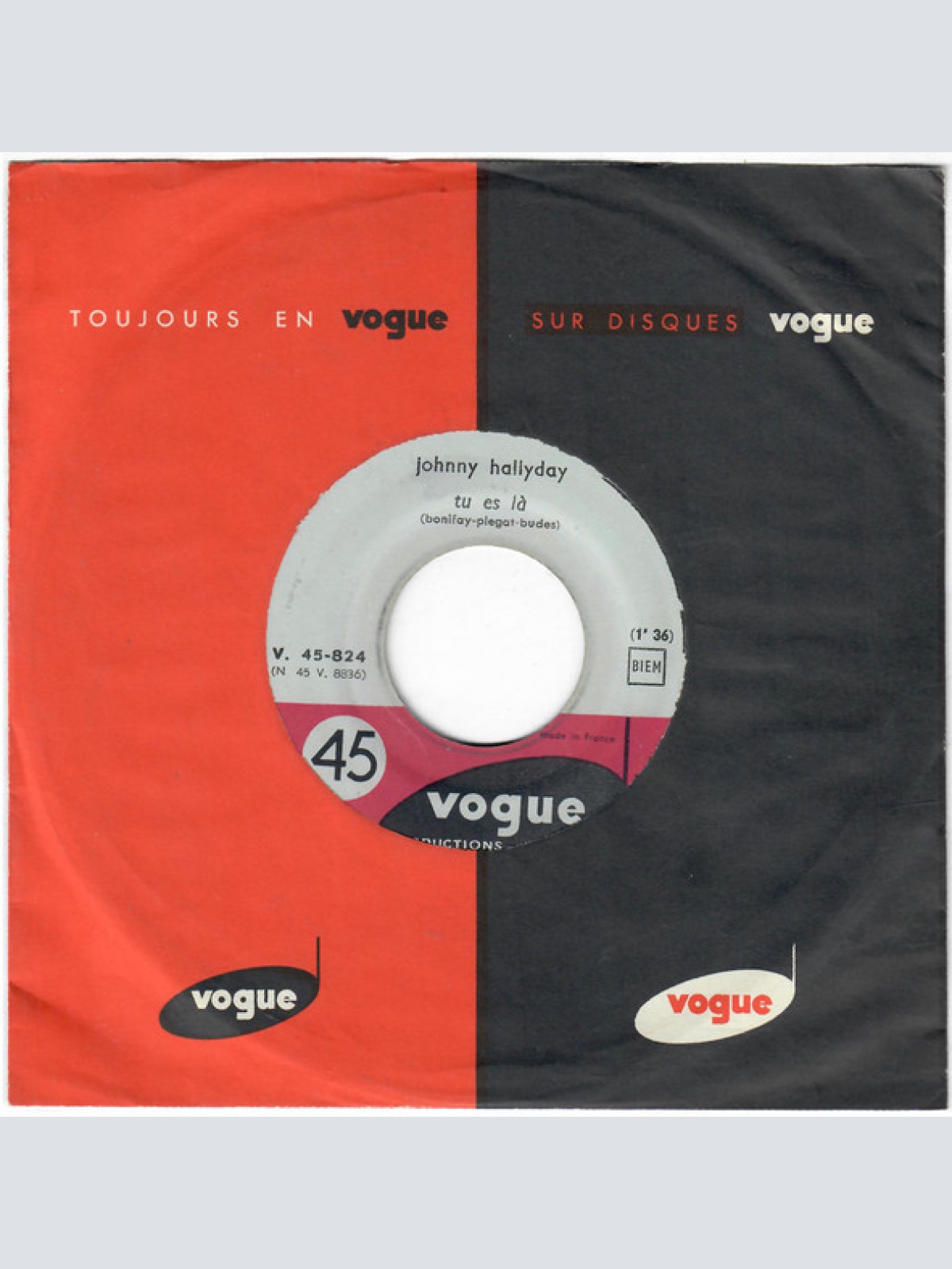 Vinyl / Johnny Hallyday - 24.000 Baisers / Tu Es Là