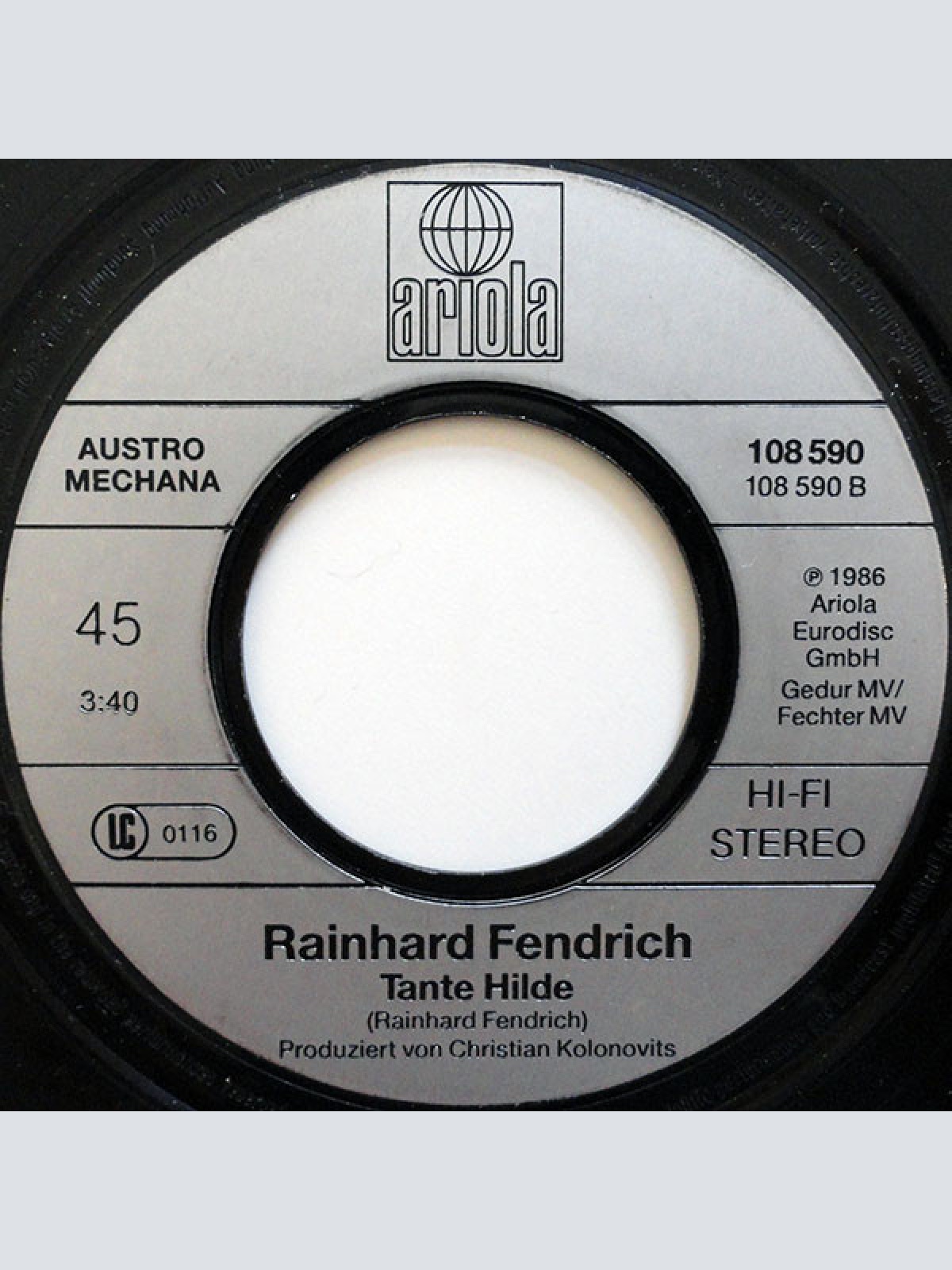 Vinyl / Rainhard Fendrich - Malibu