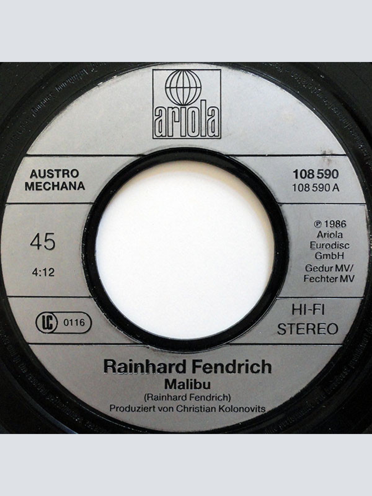 Vinyl / Rainhard Fendrich - Malibu