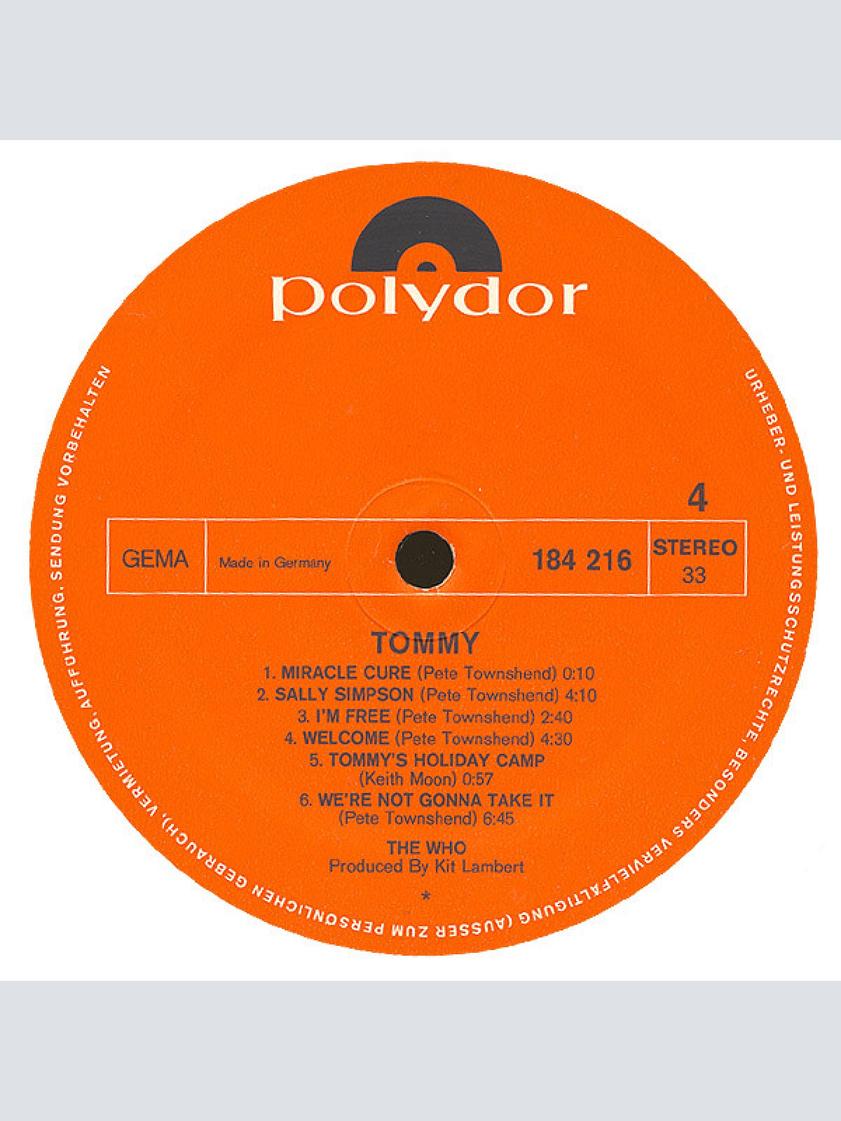 Vinyl / The Who - Tommy