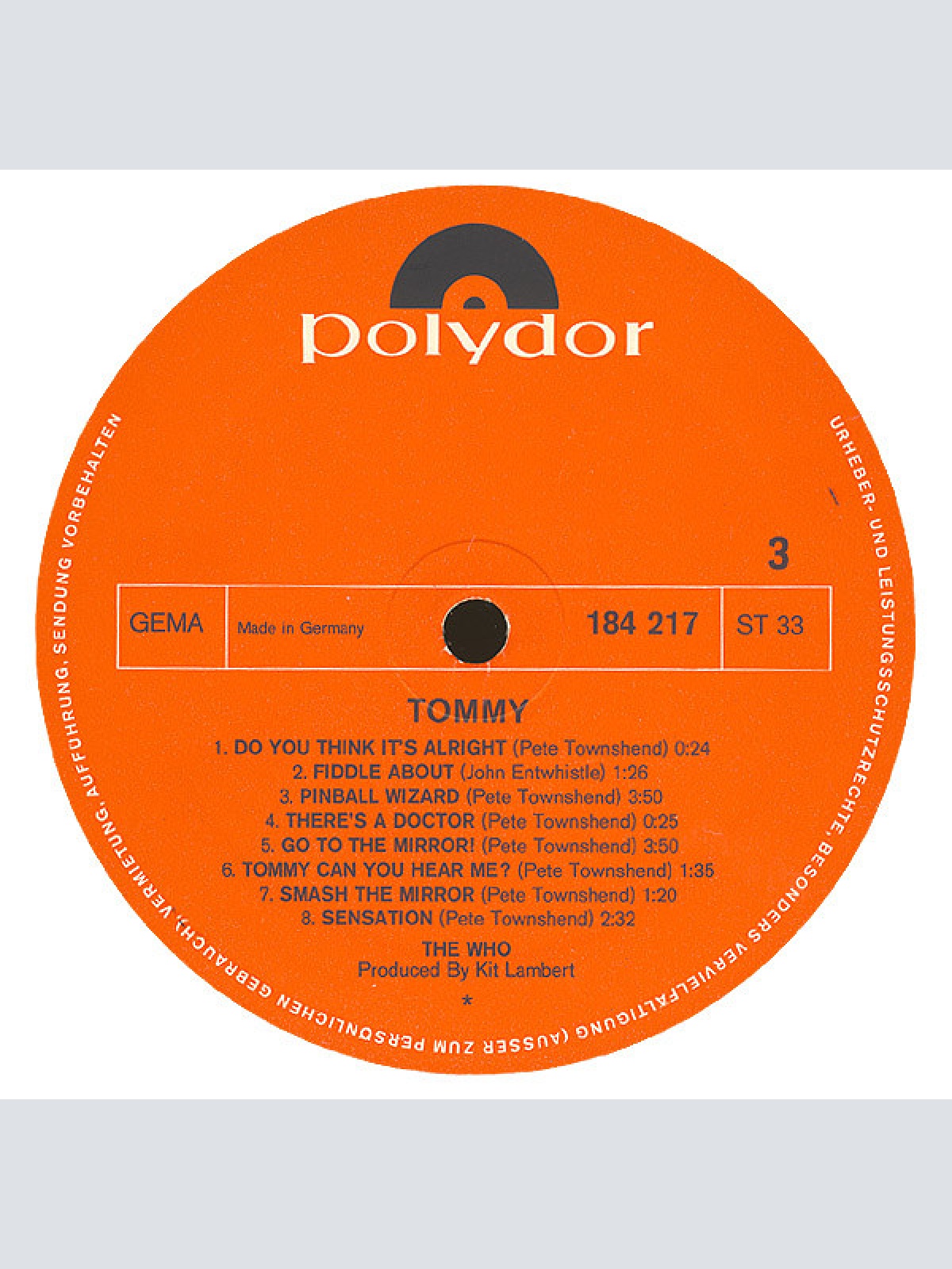 Vinyl / The Who - Tommy