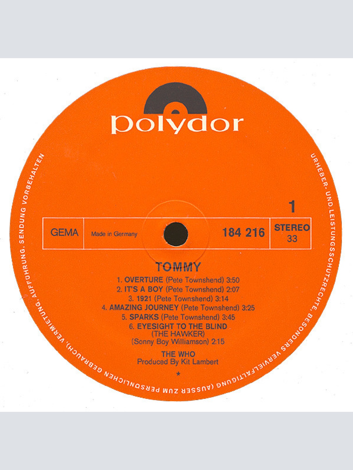 Vinyl / The Who - Tommy