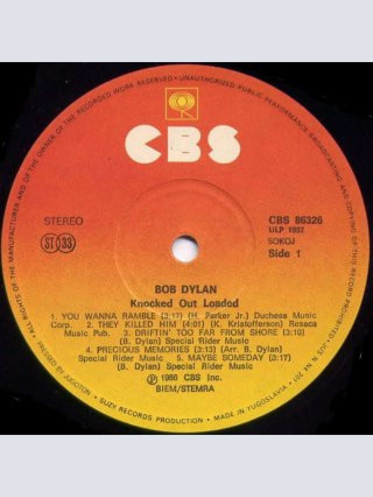 Vinyl / Bob Dylan - Knocked Out Loaded