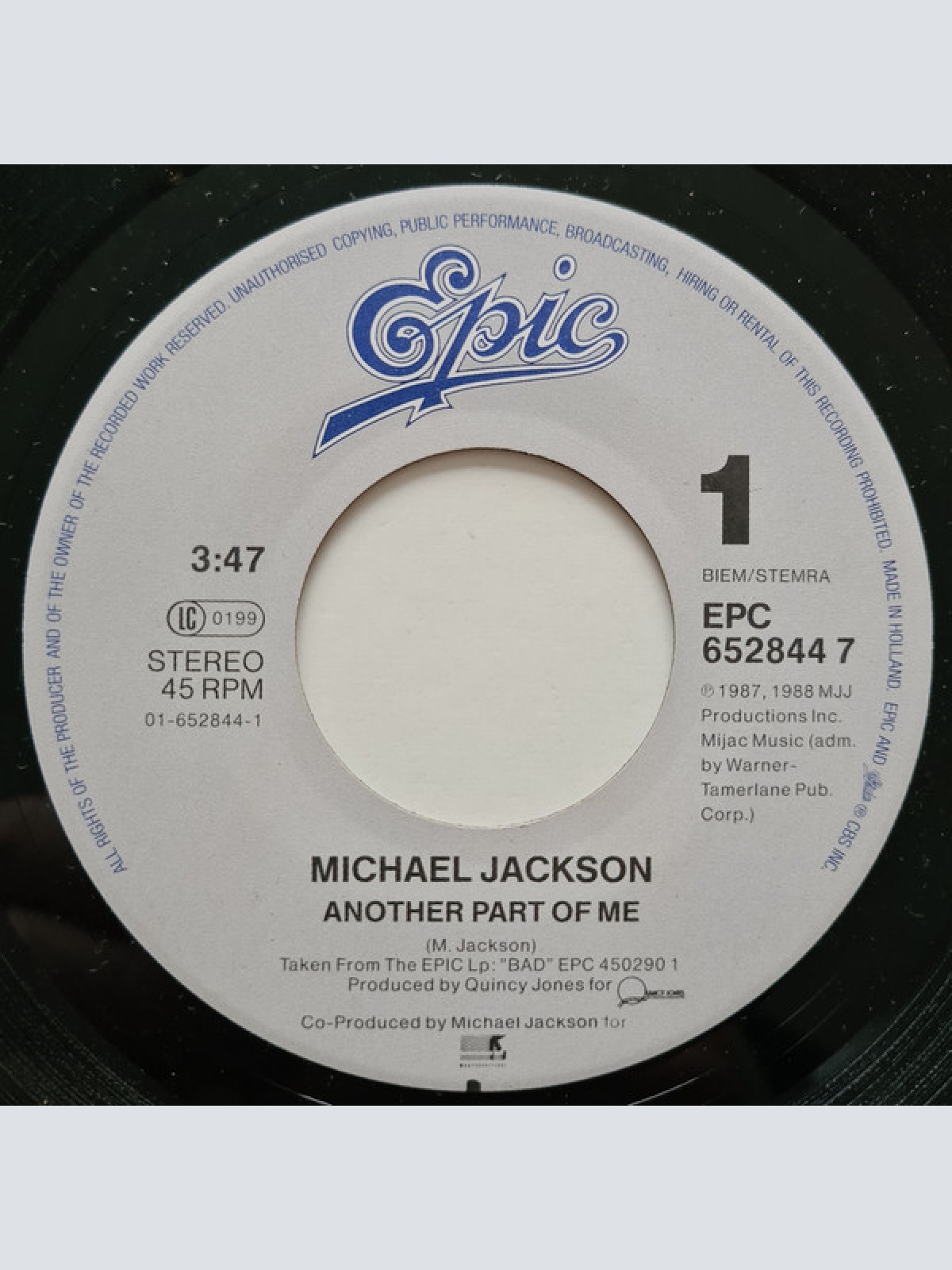 Vinyl / Michael Jackson - Another Part Of Me