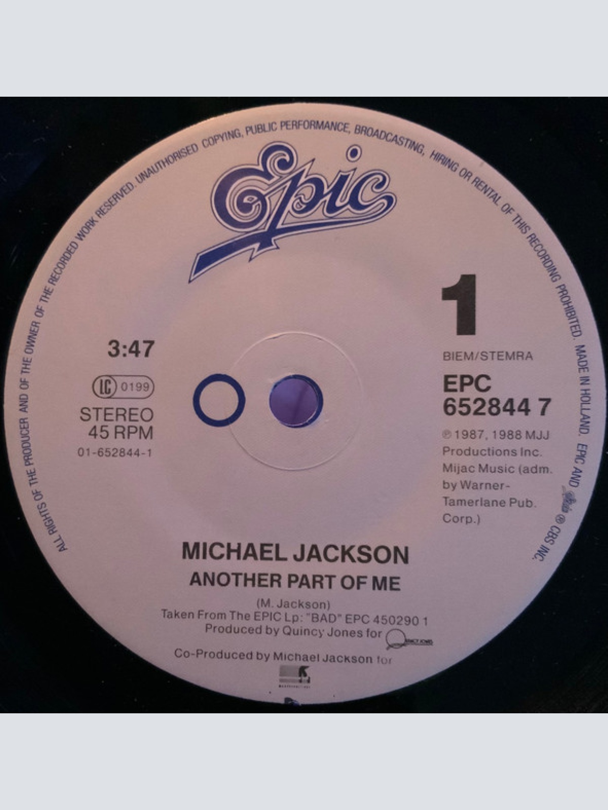 Vinyl / Michael Jackson - Another Part Of Me